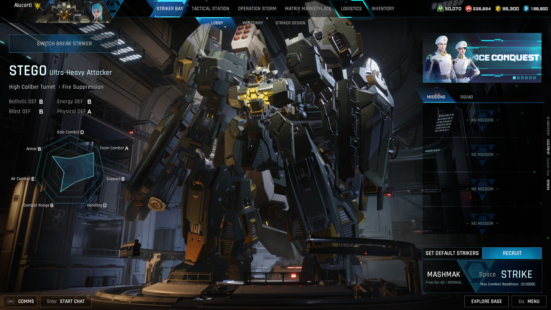 A Mecha Break screenshot showing Stego Striker A Mecha Break screenshot showing Stego Striker