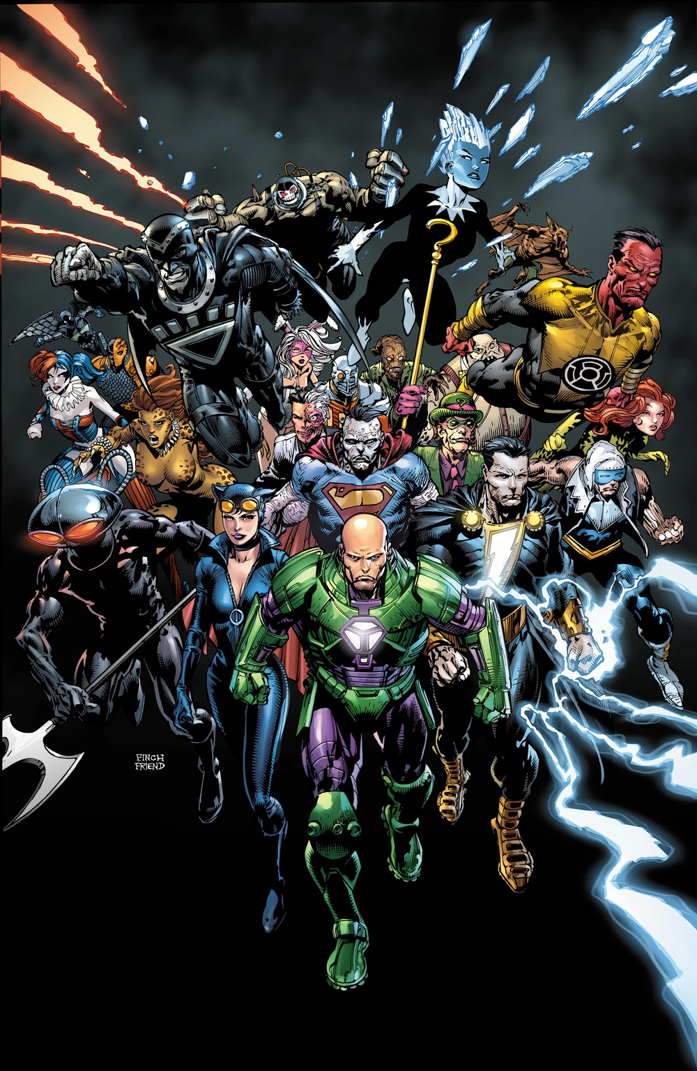 The Injustice League on the cover of issue 1 of Forever Evil from DC Comics The Injustice League on the cover of issue 1 of Forever Evil from DC Comics