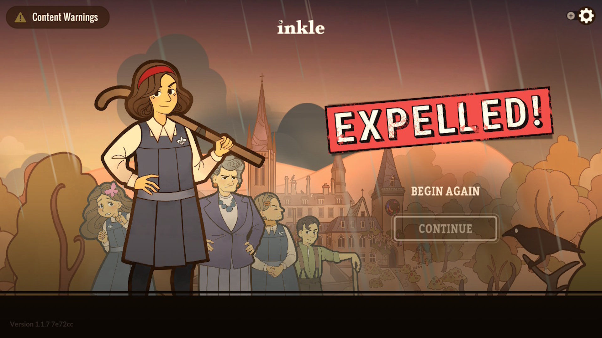 The main menu screen in Expelled The main menu screen in Expelled