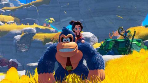 Donkey Kong from Donkey Kong Bananza with Pauline on his left shoulder