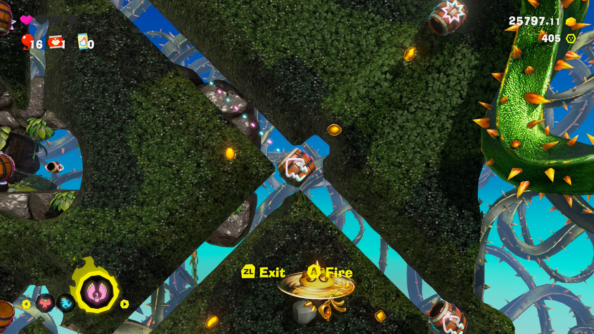 A barrel cannon puzzle in Donkey Kong Bananza A barrel cannon puzzle in Donkey Kong Bananza