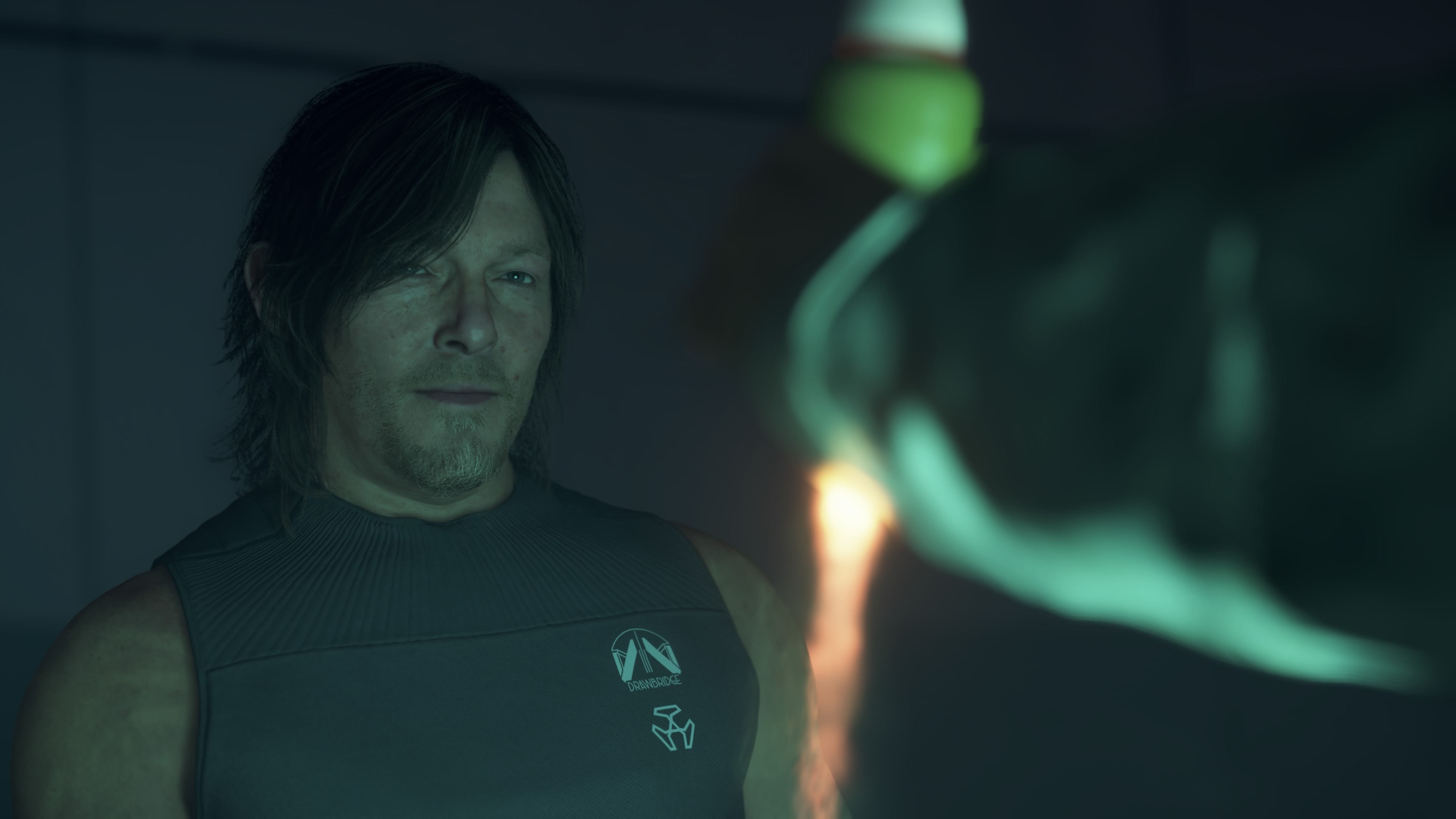 Sam Bridges stands visually fidelityly in Death Stranding 2 on PS5 Sam Bridges stands visually fidelityly in Death Stranding 2 on PS5