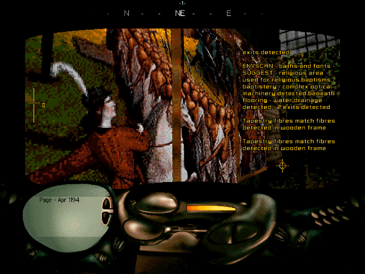 A screenshot from Azrael's Tear showing a mysterious user interface