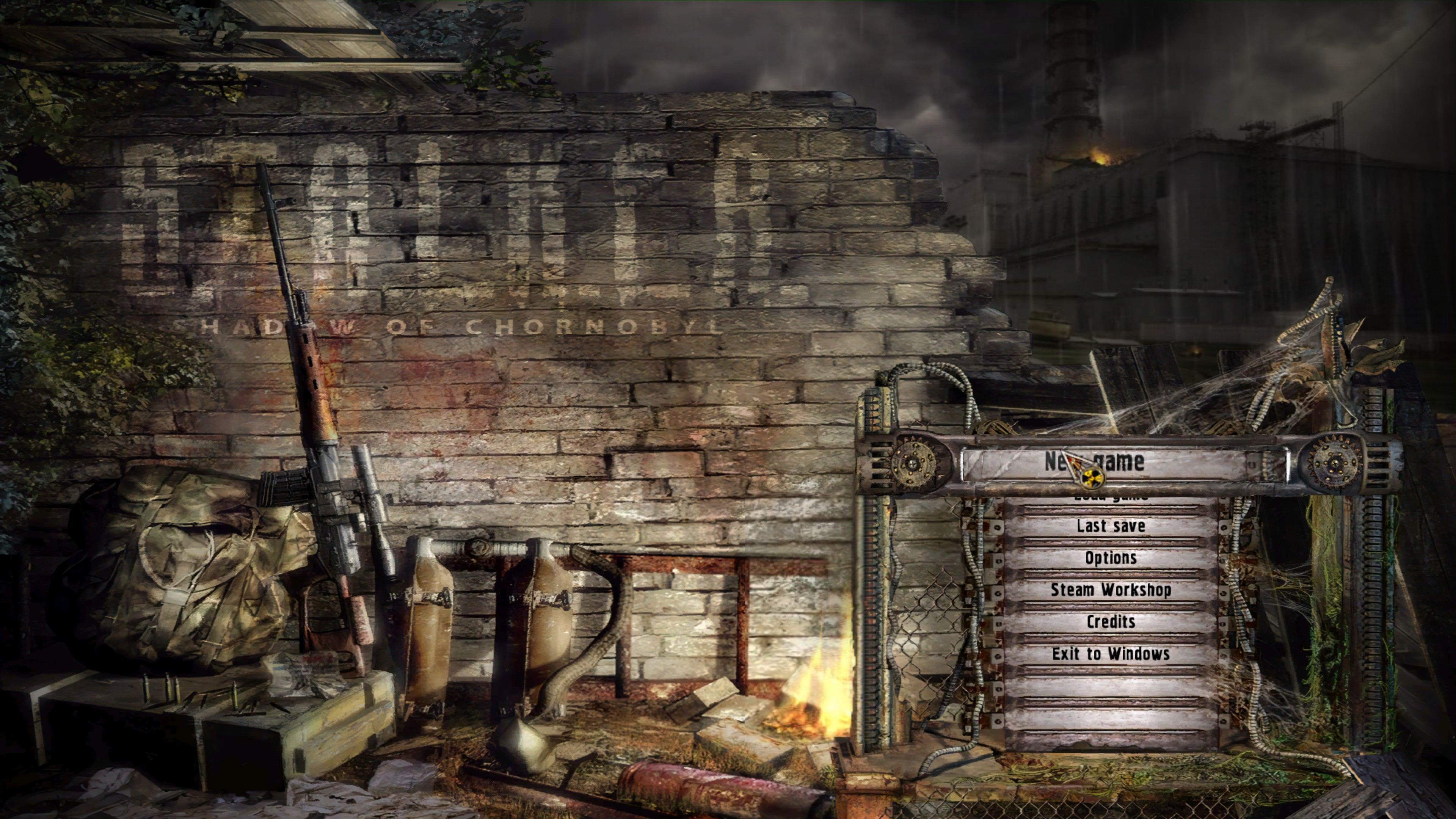 Stalker: Shadow of Chernobyl main menu with no ad.