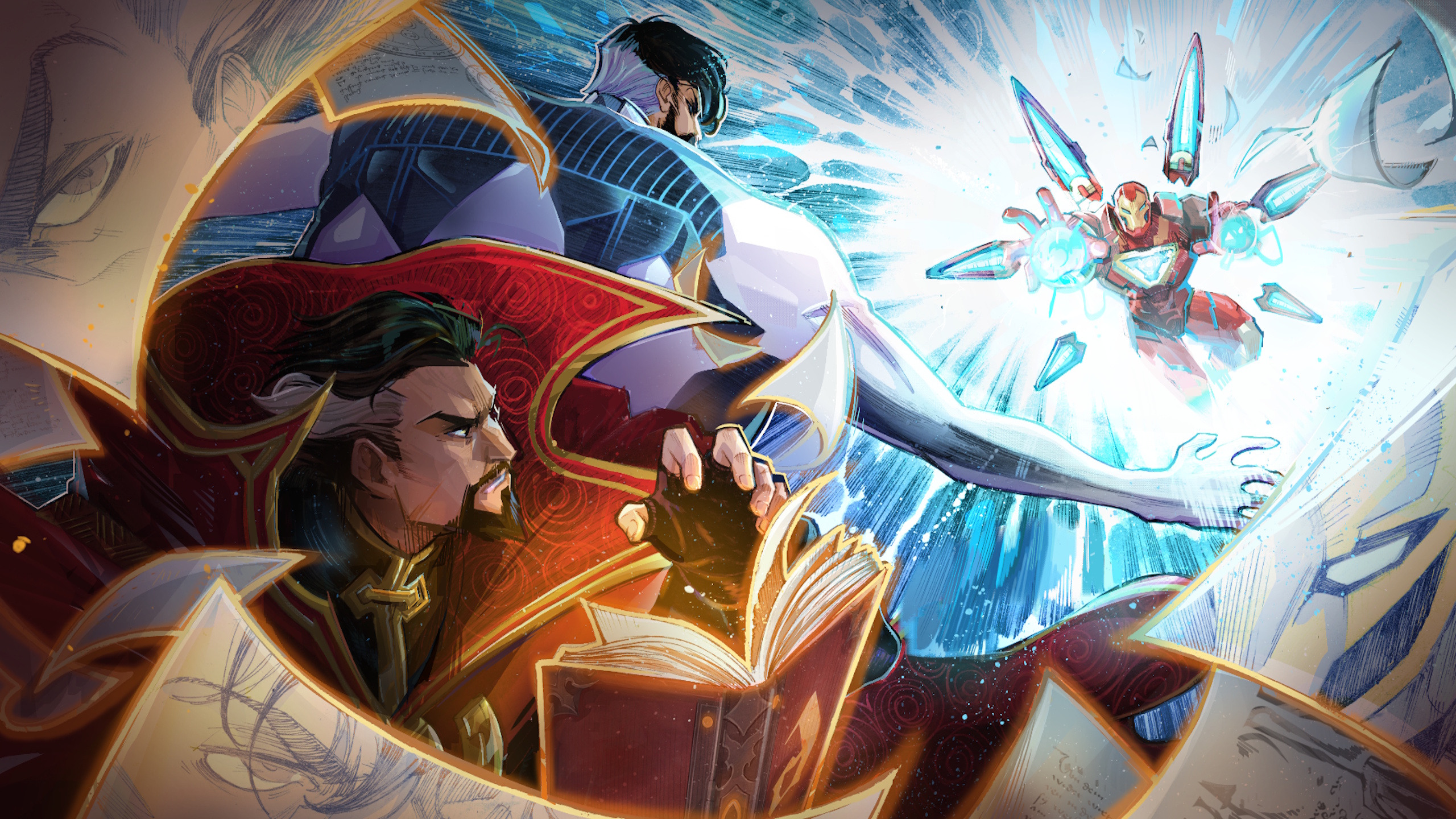 Dr Strange and Mister Fantastic facing off against Iron Man in Marvel Rivals Dr Strange and Mister Fantastic facing off against Iron Man in Marvel Rivals