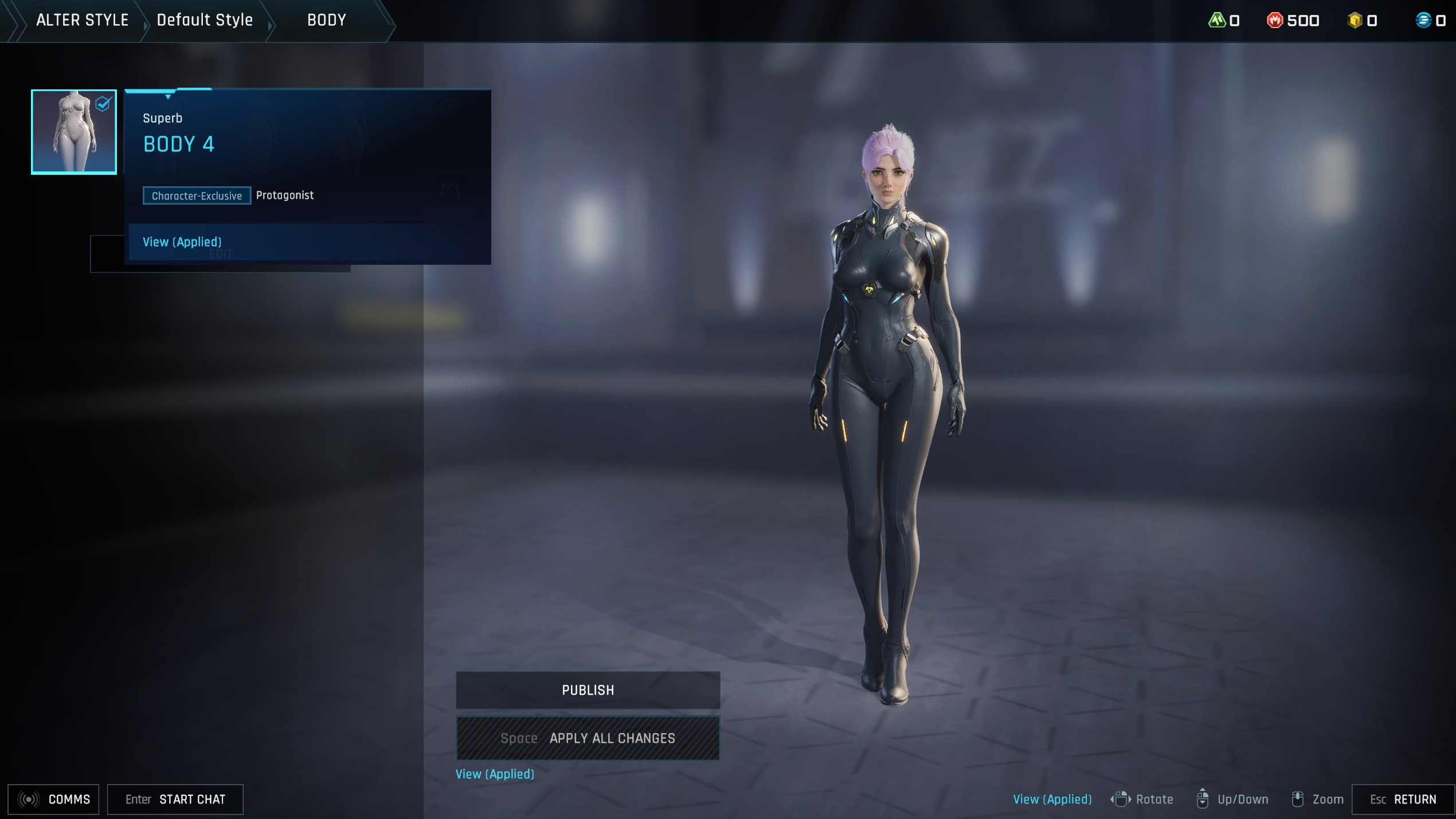 Mecha Break change character - Body