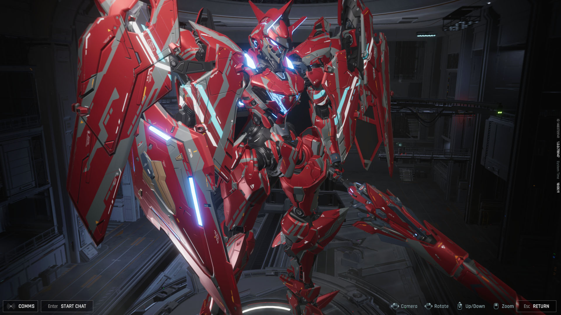 A Mecha Break screenshot showing the Striker Panther painted in red. A Mecha Break screenshot showing the Striker Panther painted in red.