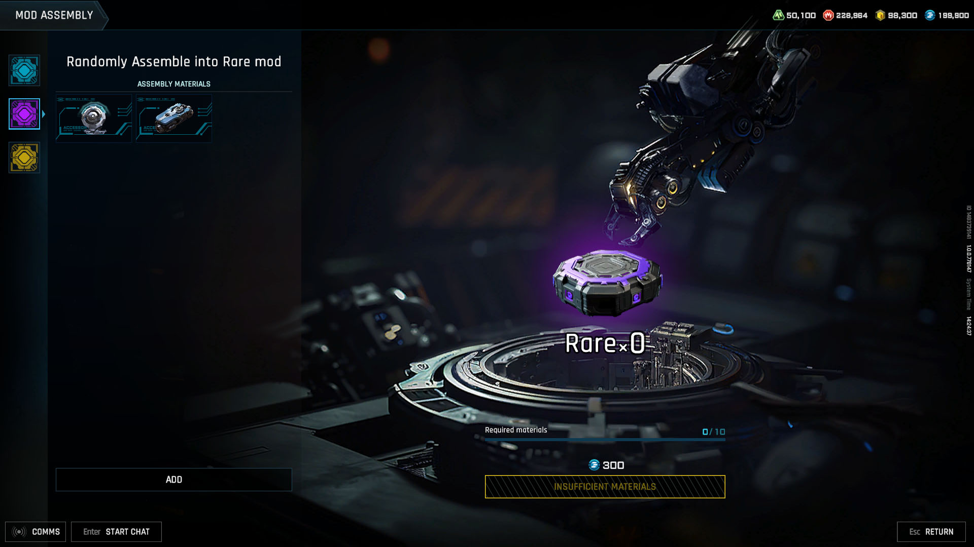 A Mecha Break screenshot showing the interface of the Mod Assembly system. A Mecha Break screenshot showing the interface of the Mod Assembly system.
