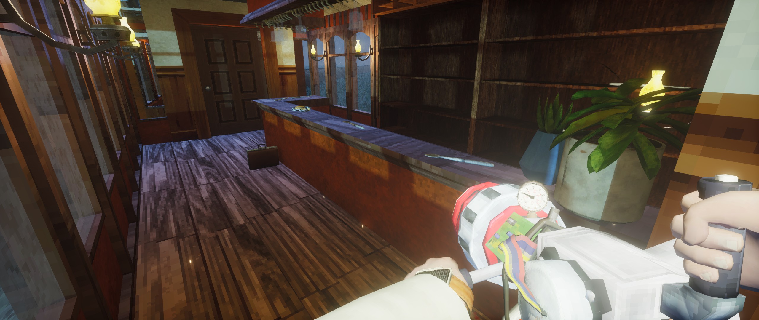 The inside of Abiotic Factor's train portal dimension.