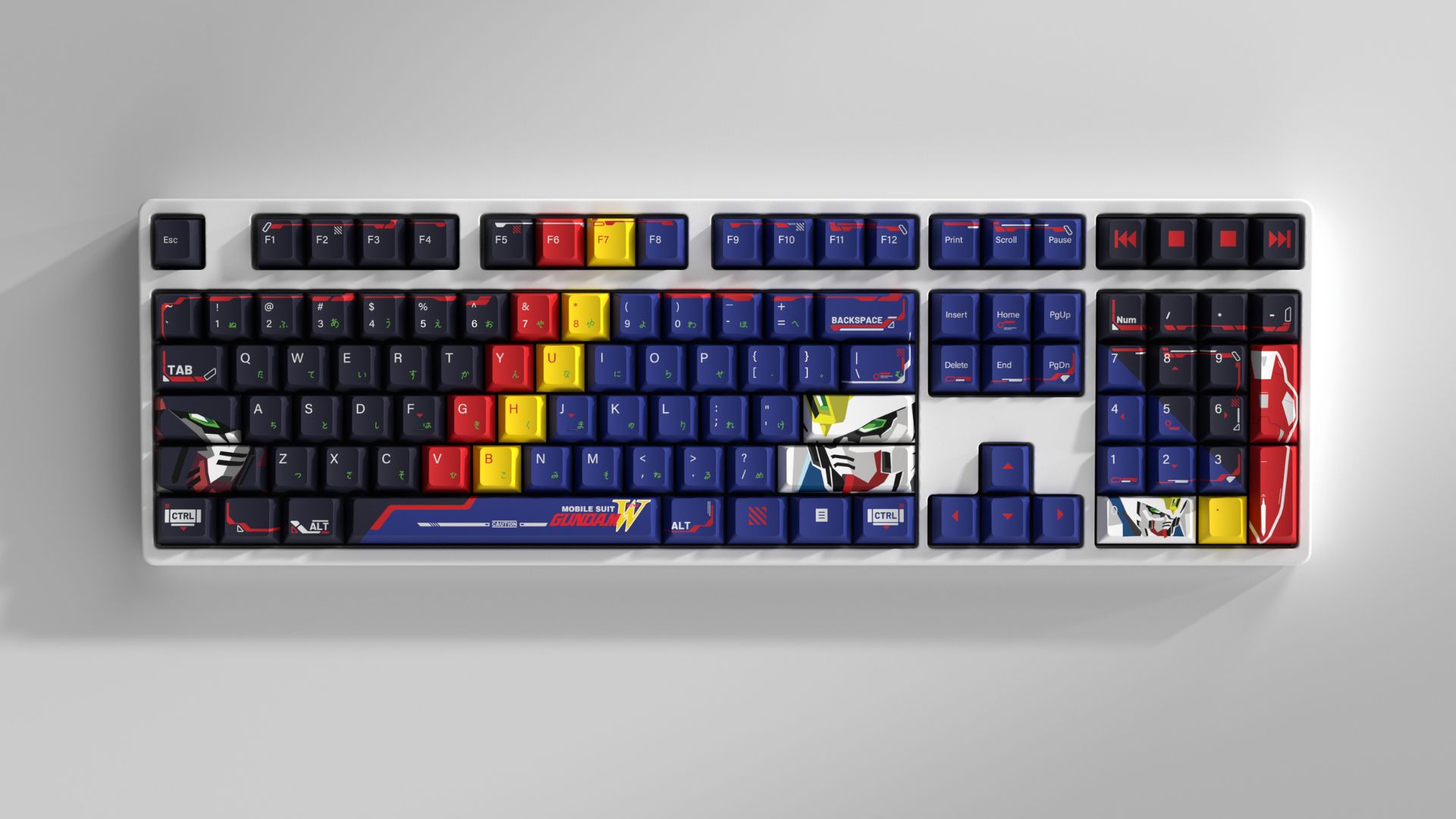 Hyte's Gundam collaboration keycaps