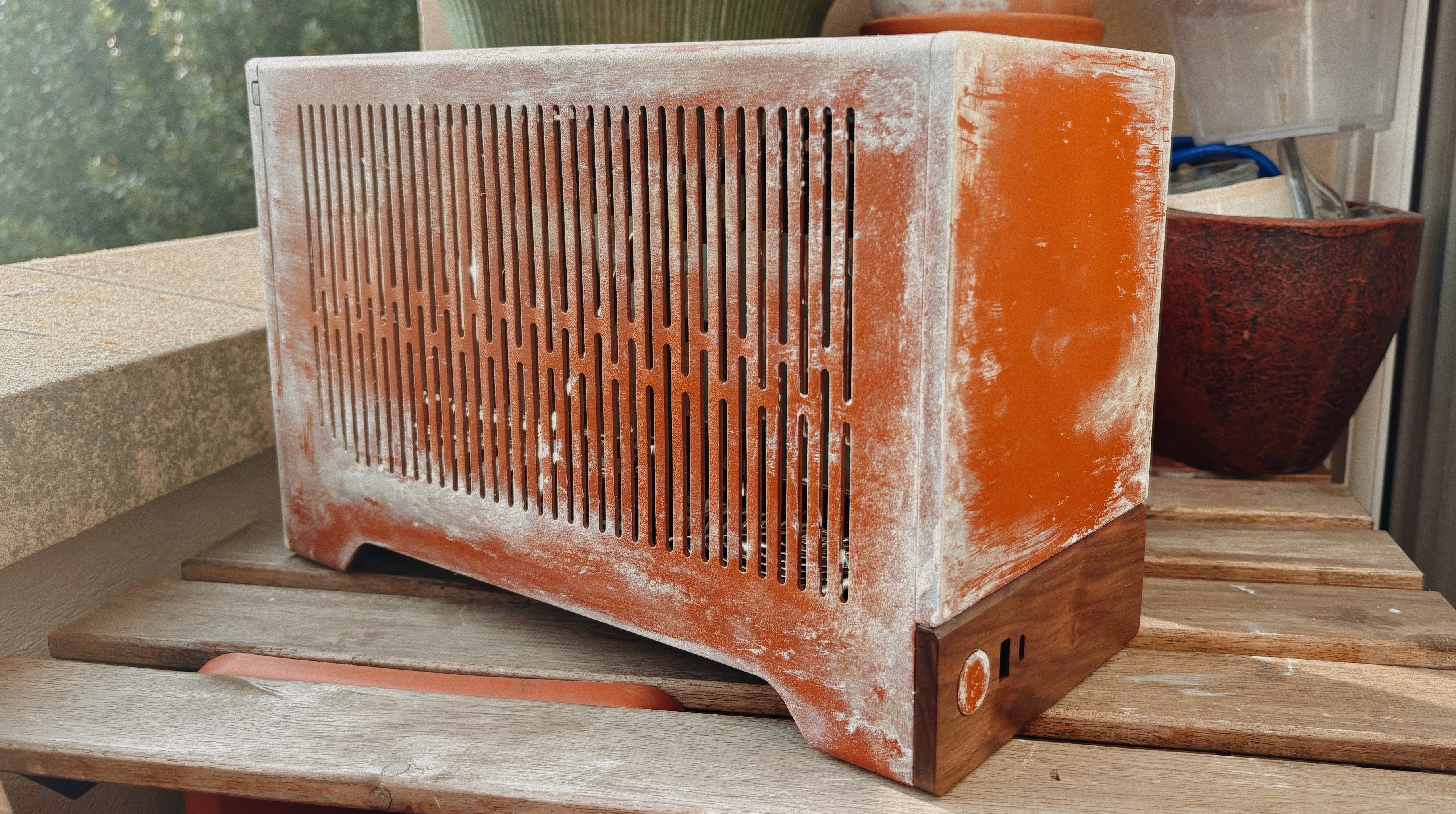 A picture of a Terracotta painted Fractal Terra case