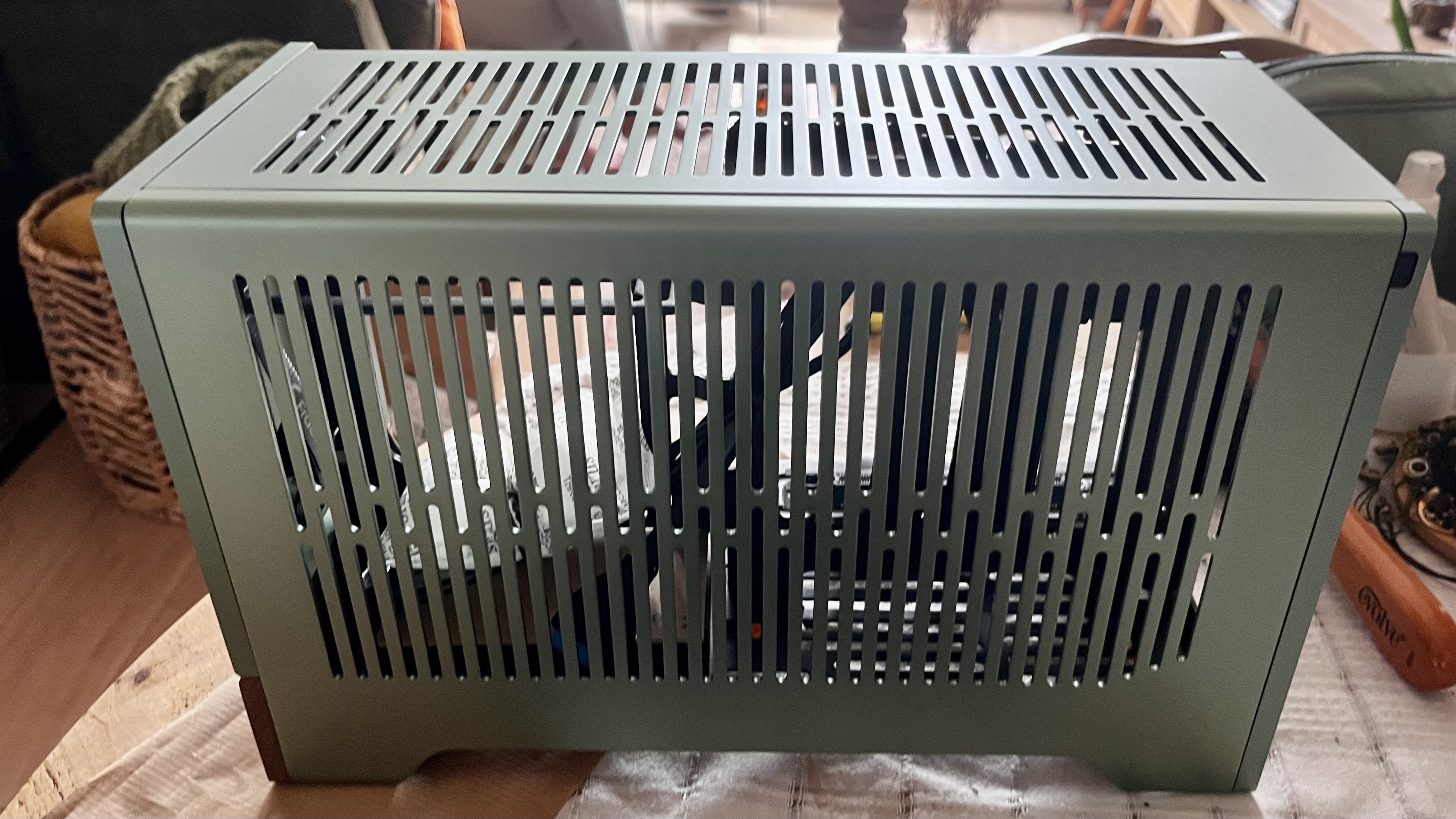 Fractal Terra Case, being customized to look like a Terracotta pot