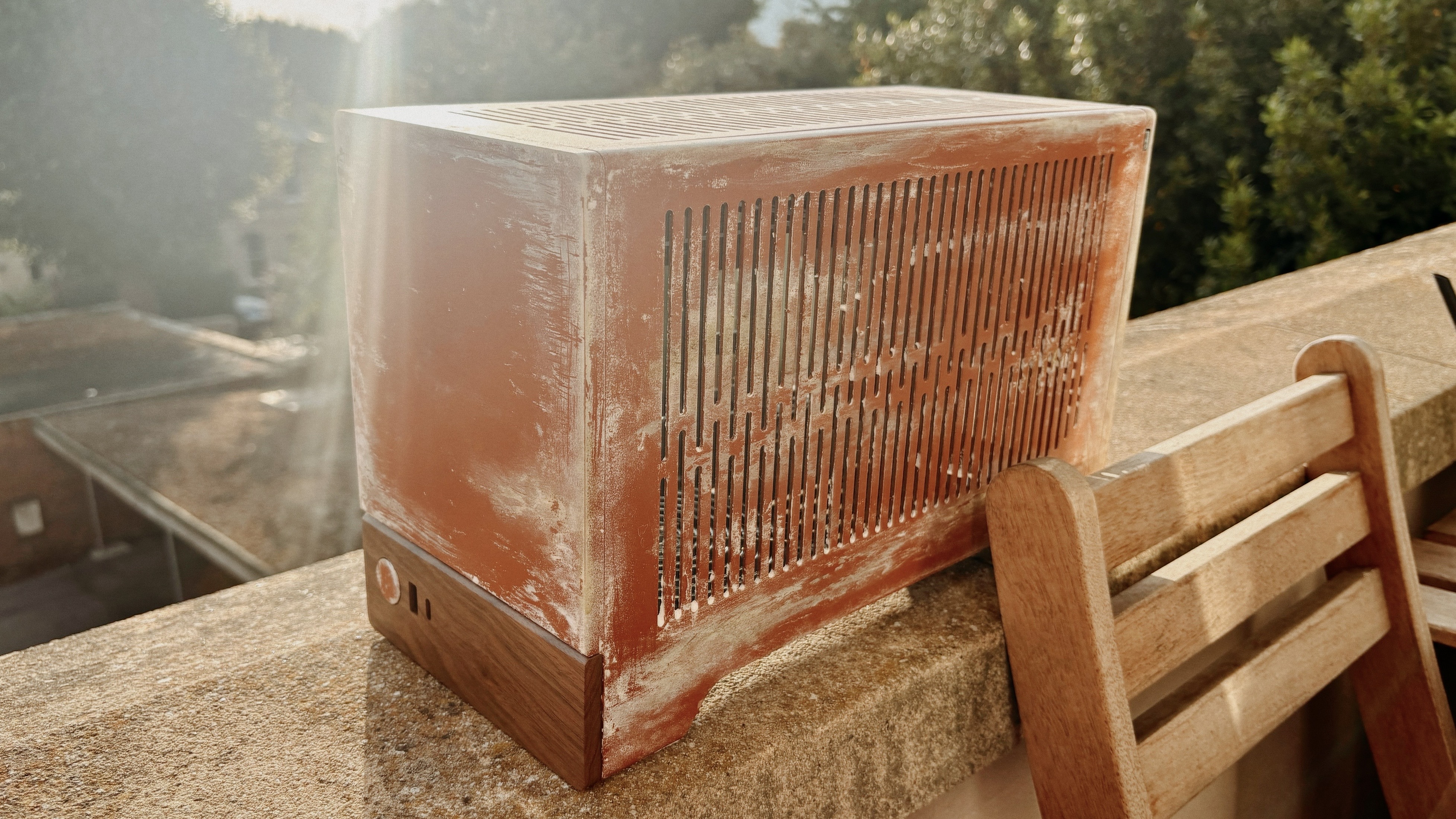 Fractal Terra Case, being customized to look like a Terracotta pot