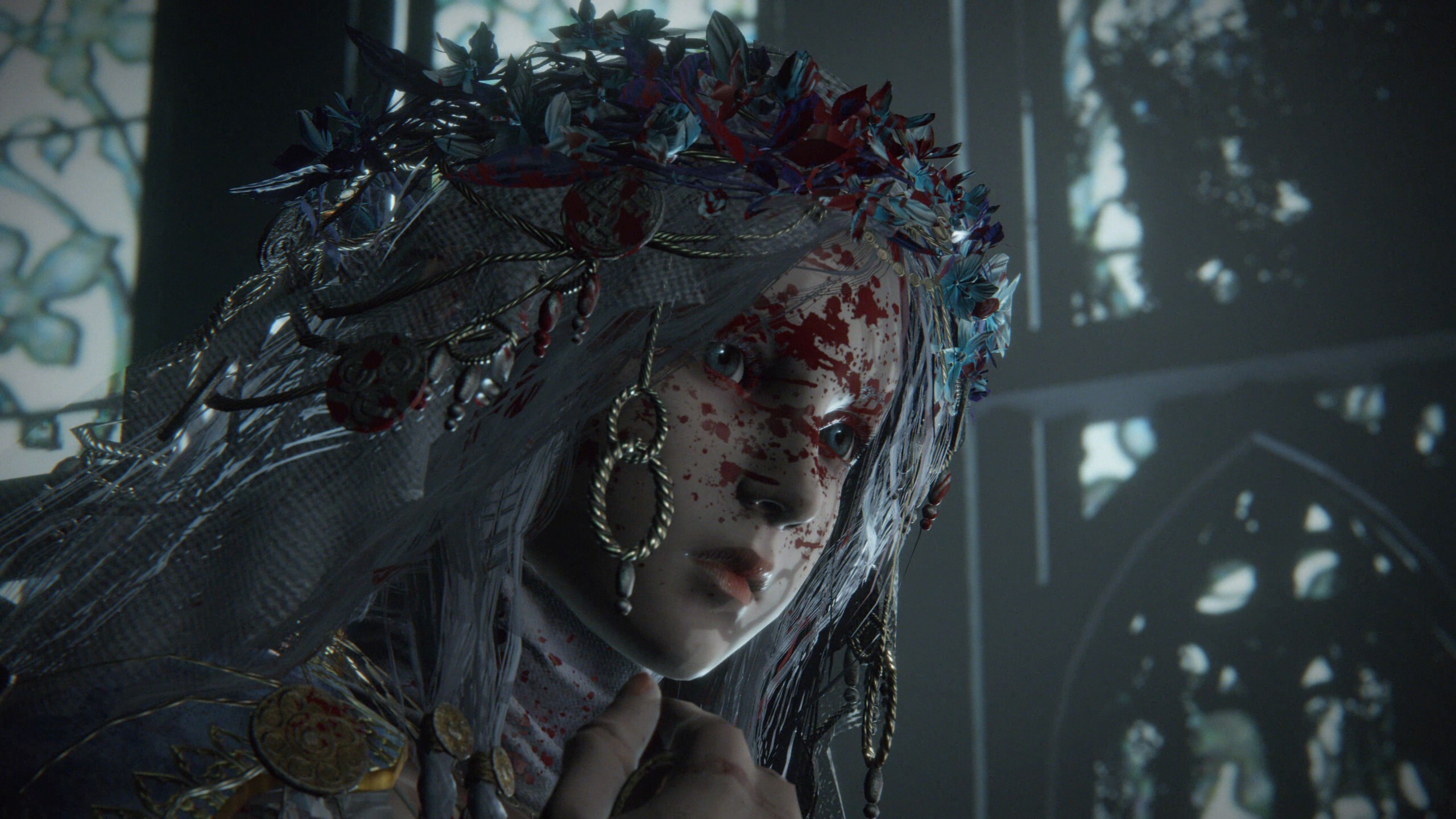 Blood on Revenant's face