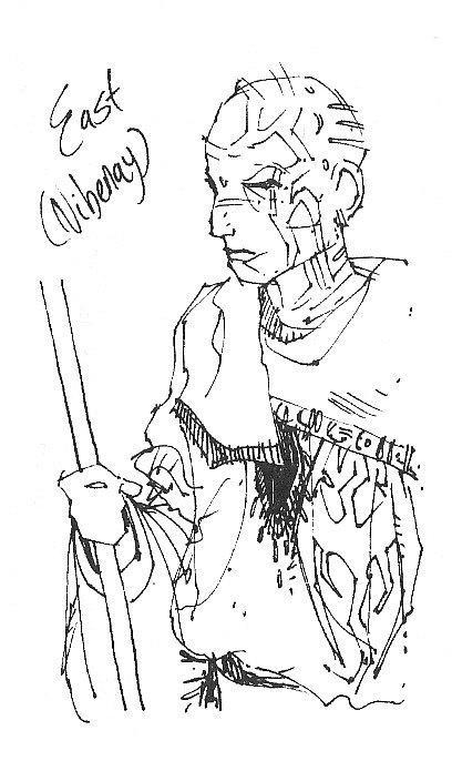A Nibenay Imperial as drawn by Michael Kirkbride.