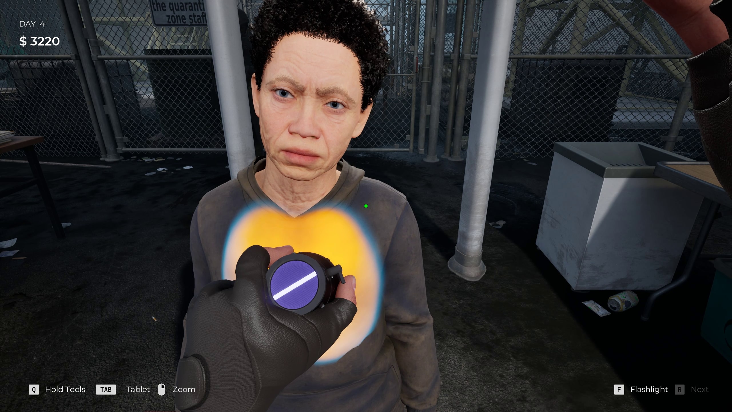 A person having a stethoscope used on them