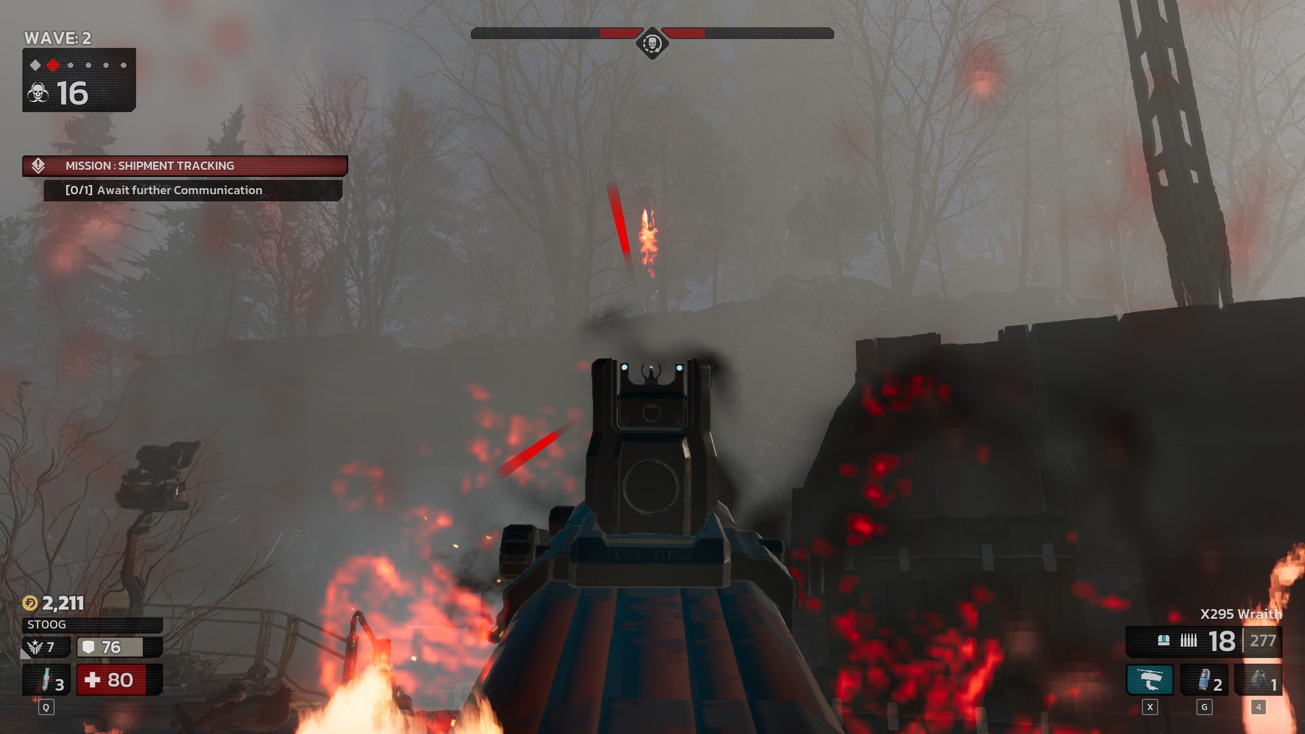 Shooting at some husks