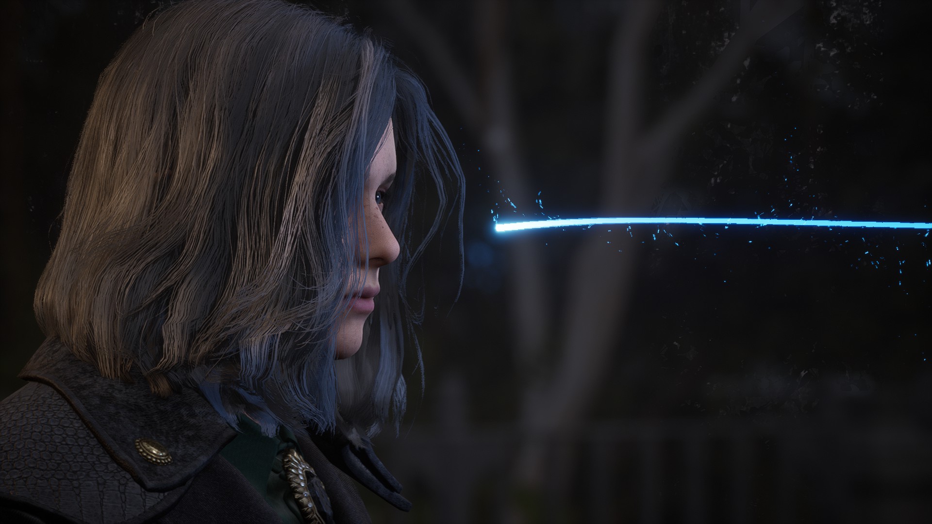 P, from Lies of P, is accosted by a blue thread.