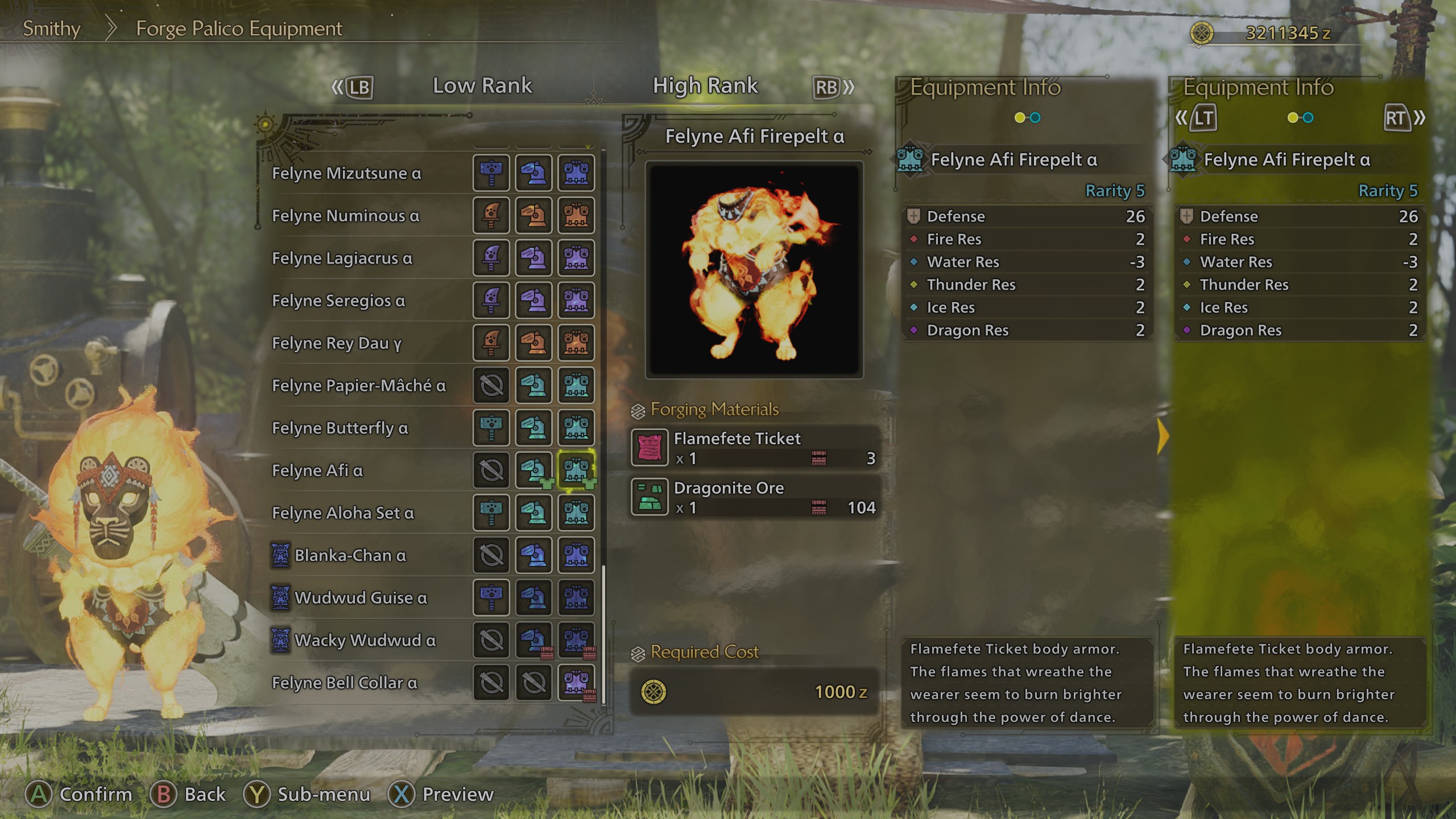 Monster Hunter Wilds Flamefete - Felyne Afia a