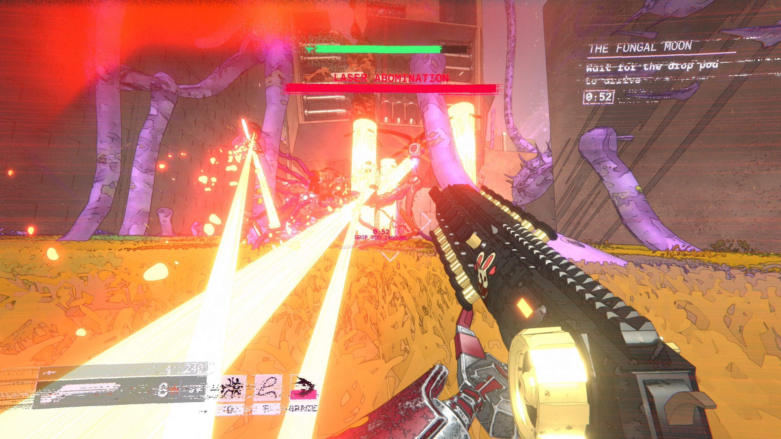 Getting hit by 1 million lasers