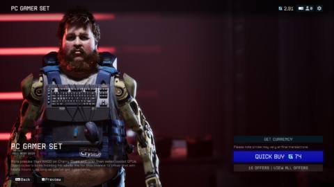 Shooter cosmetics reach a new low with Trump, Kamala, and a neckbeard keyboard warrior all available on day one of this new battle royale