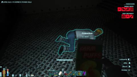 Should you feed the coworker in Abiotic Factor?