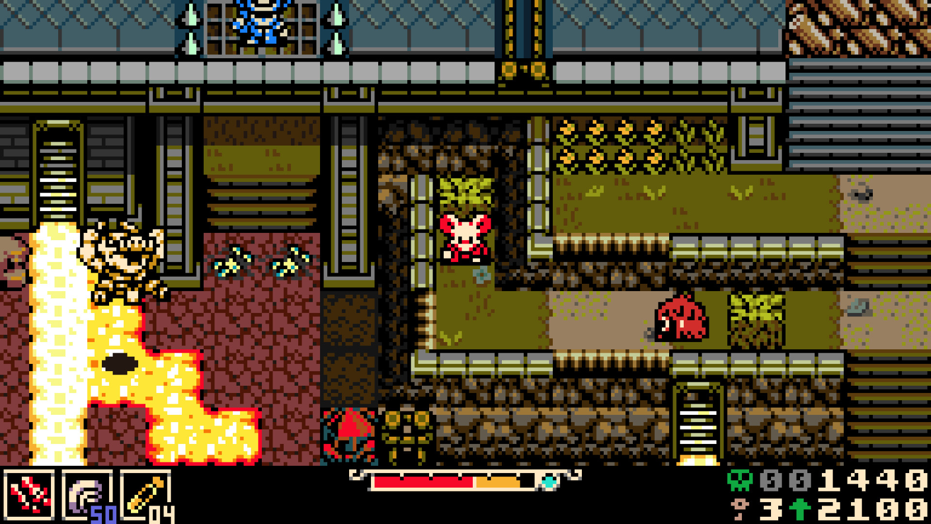 Mina the Hollower walking around a dungeon Mina the Hollower walking around a dungeon