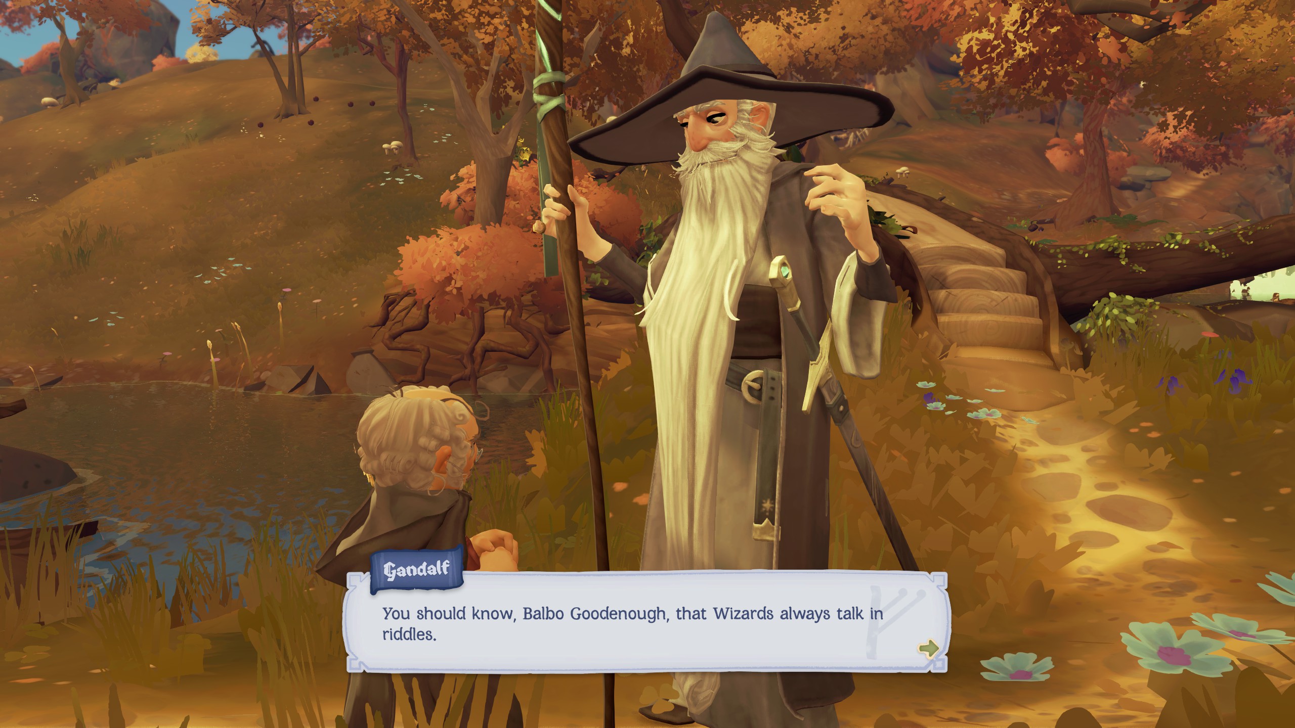 Gandalf and a hobbit