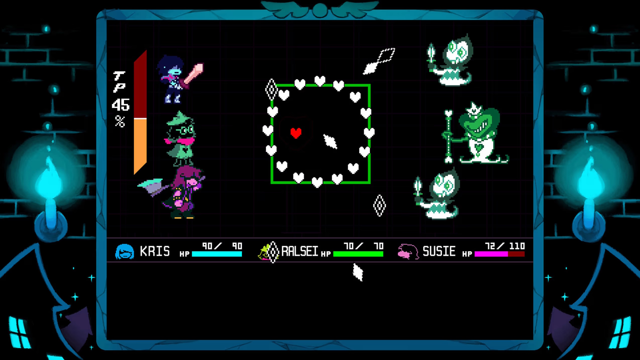 A battle screen in Deltarune A battle screen in Deltarune