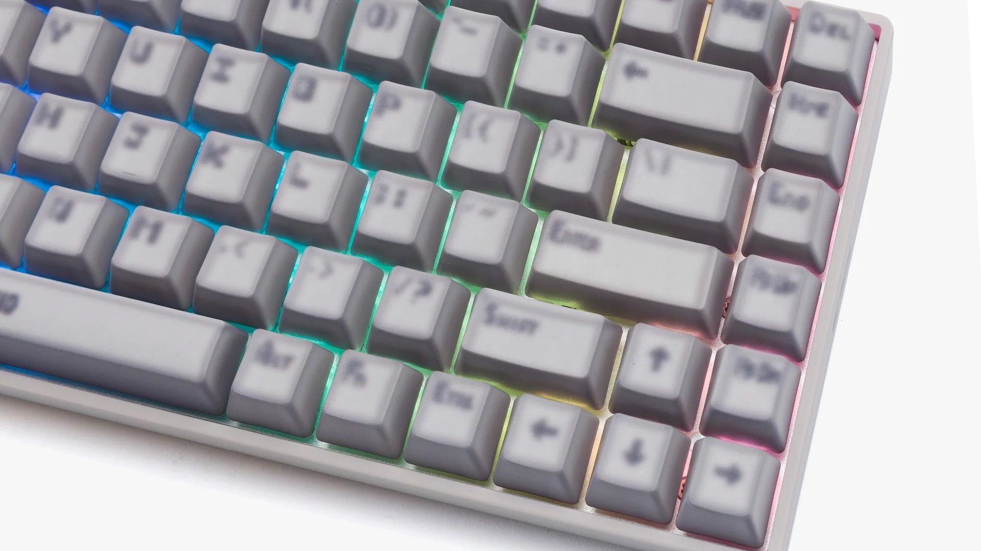 Higround Basecamp 75+ keyboard with retro blurry low-res keycaps