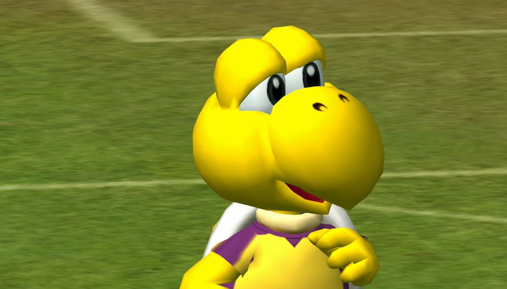 Koopa Troopa takes in the applause in Super Mario Strikers