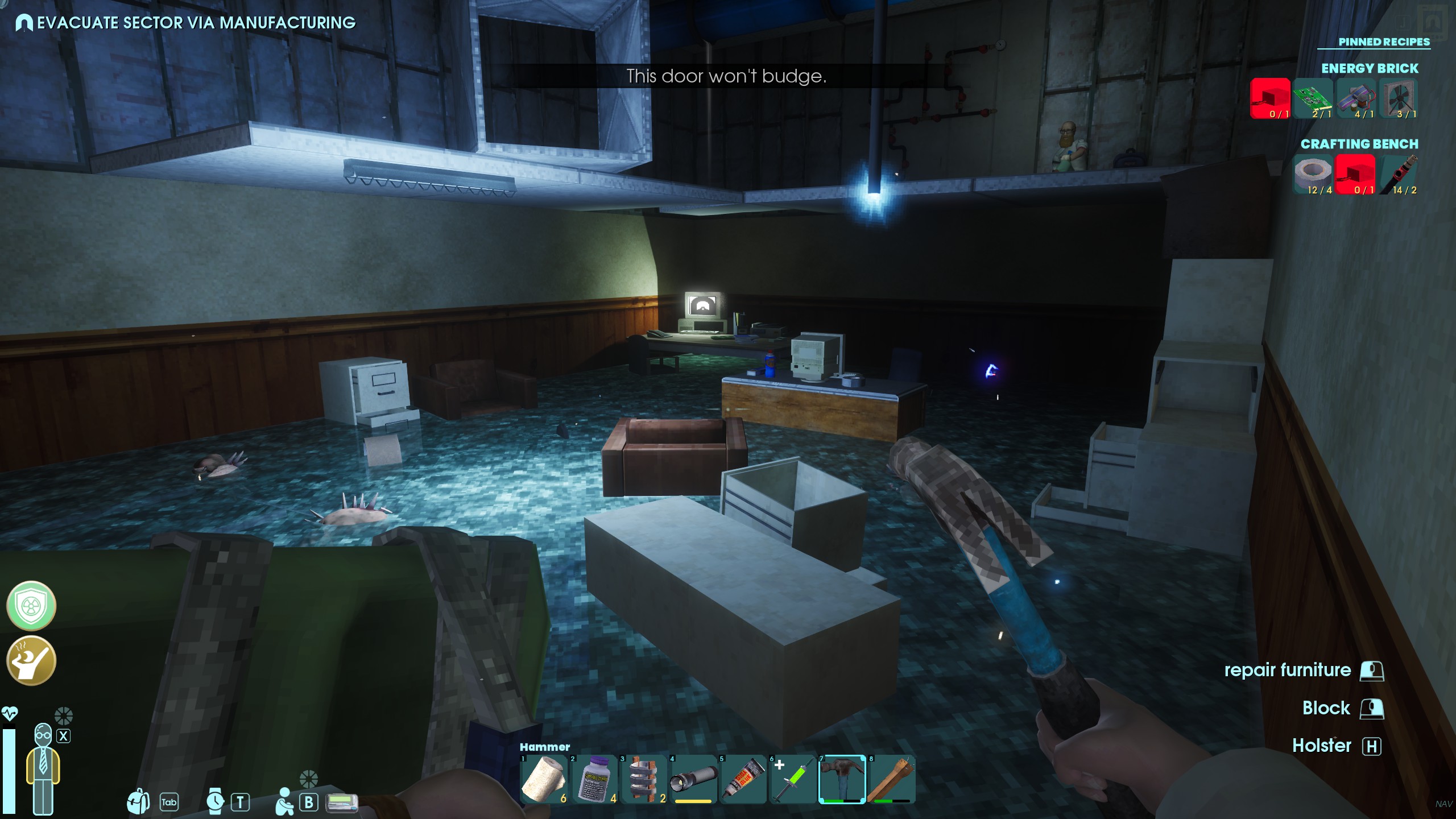 Abiotic Factor anvil - Flooded office