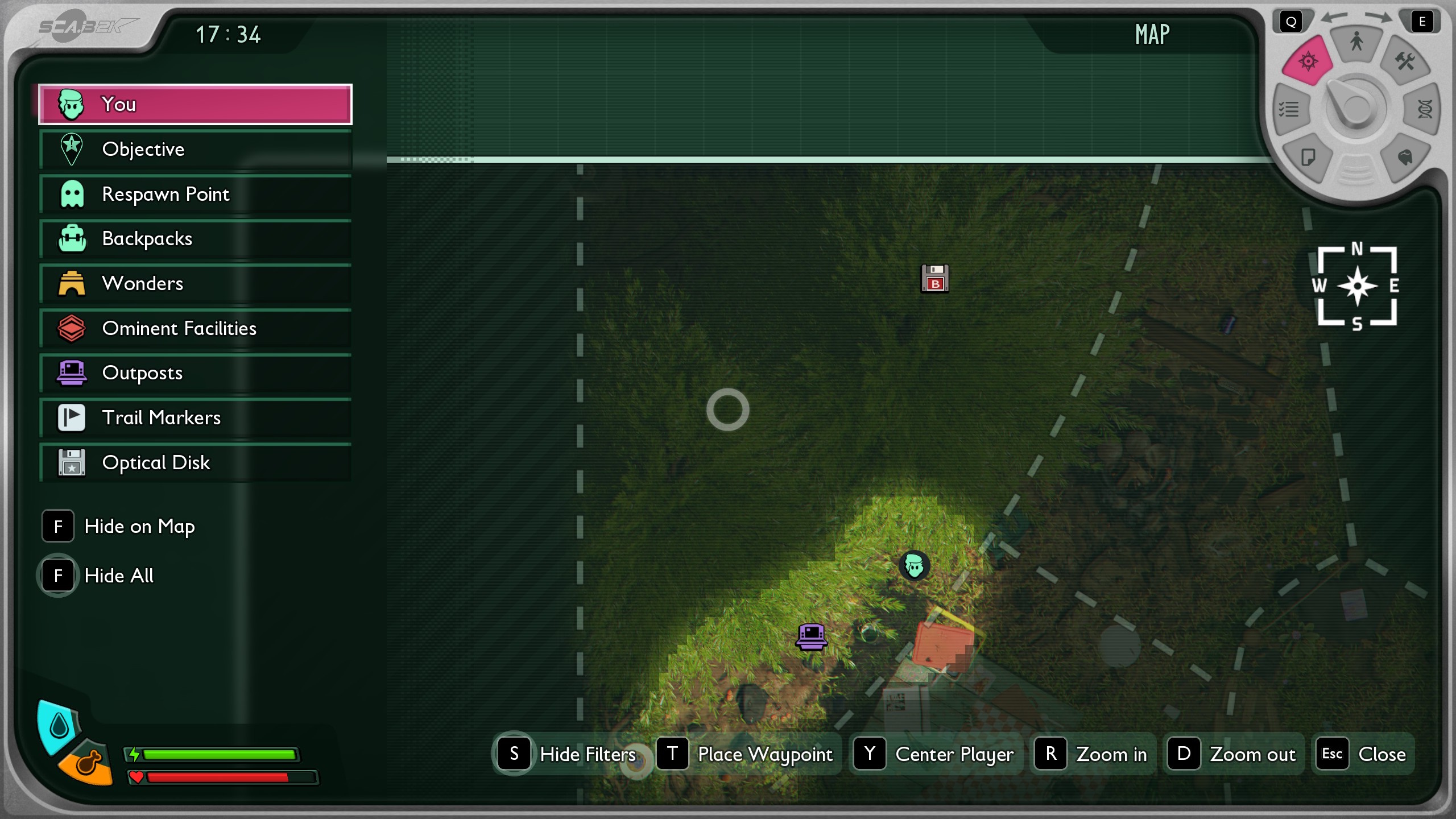 A map image showing the general area where you can find lingonberry in Grounded 2