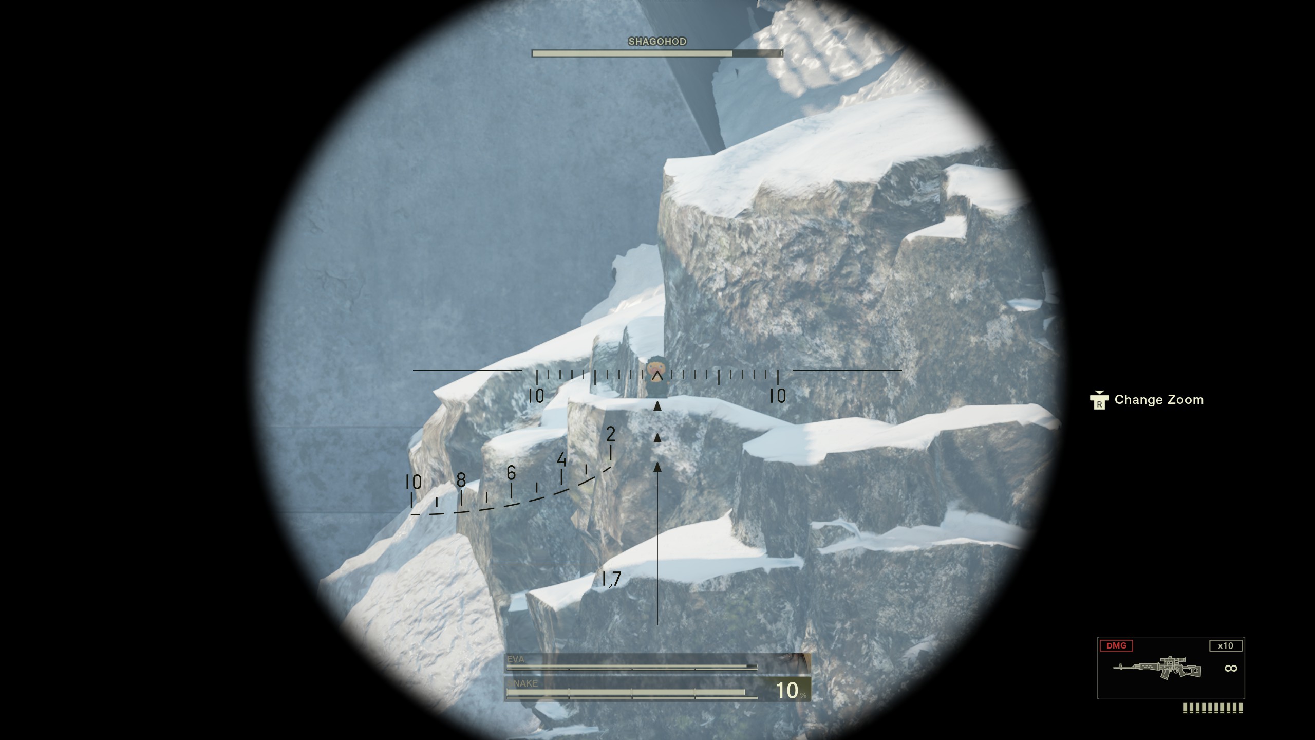 Metal Gear Solid Delta: Snake Eater Gako locations - Snowy ledge