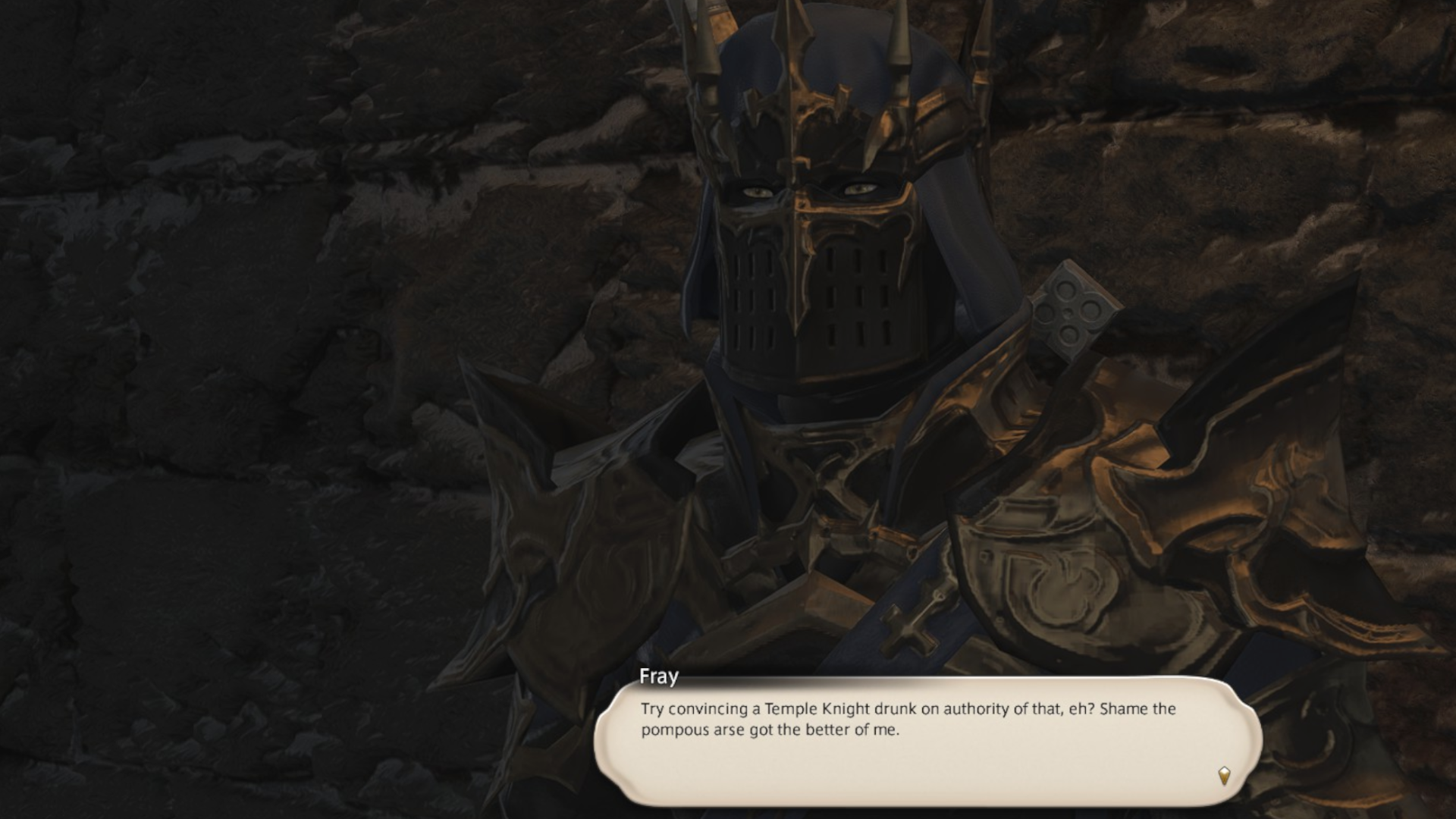 Fray talks about how a pompus knight got the better of them.