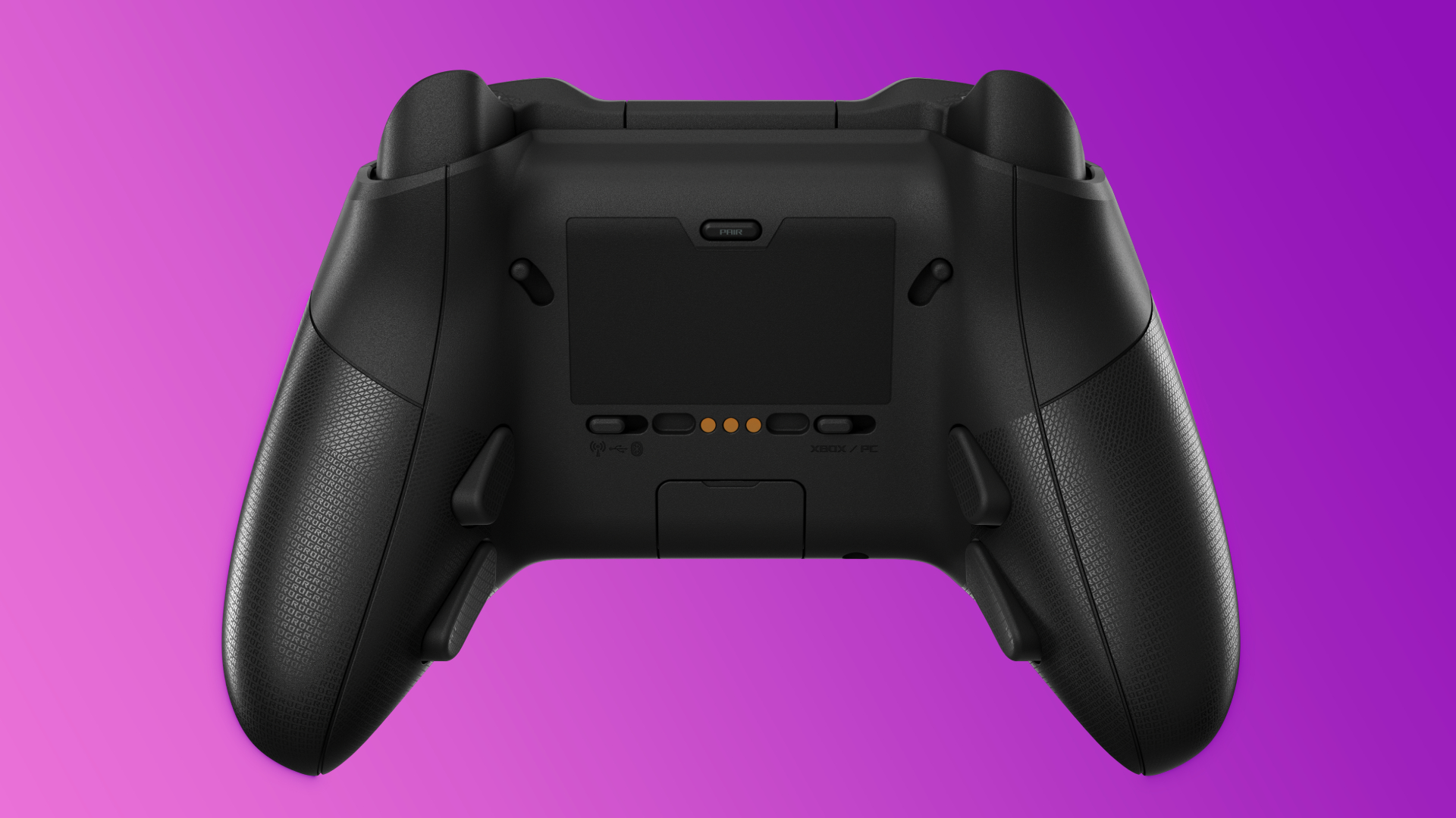 The Asus ROG Raikiri II Xbox Wireless controller on a purple gradient background