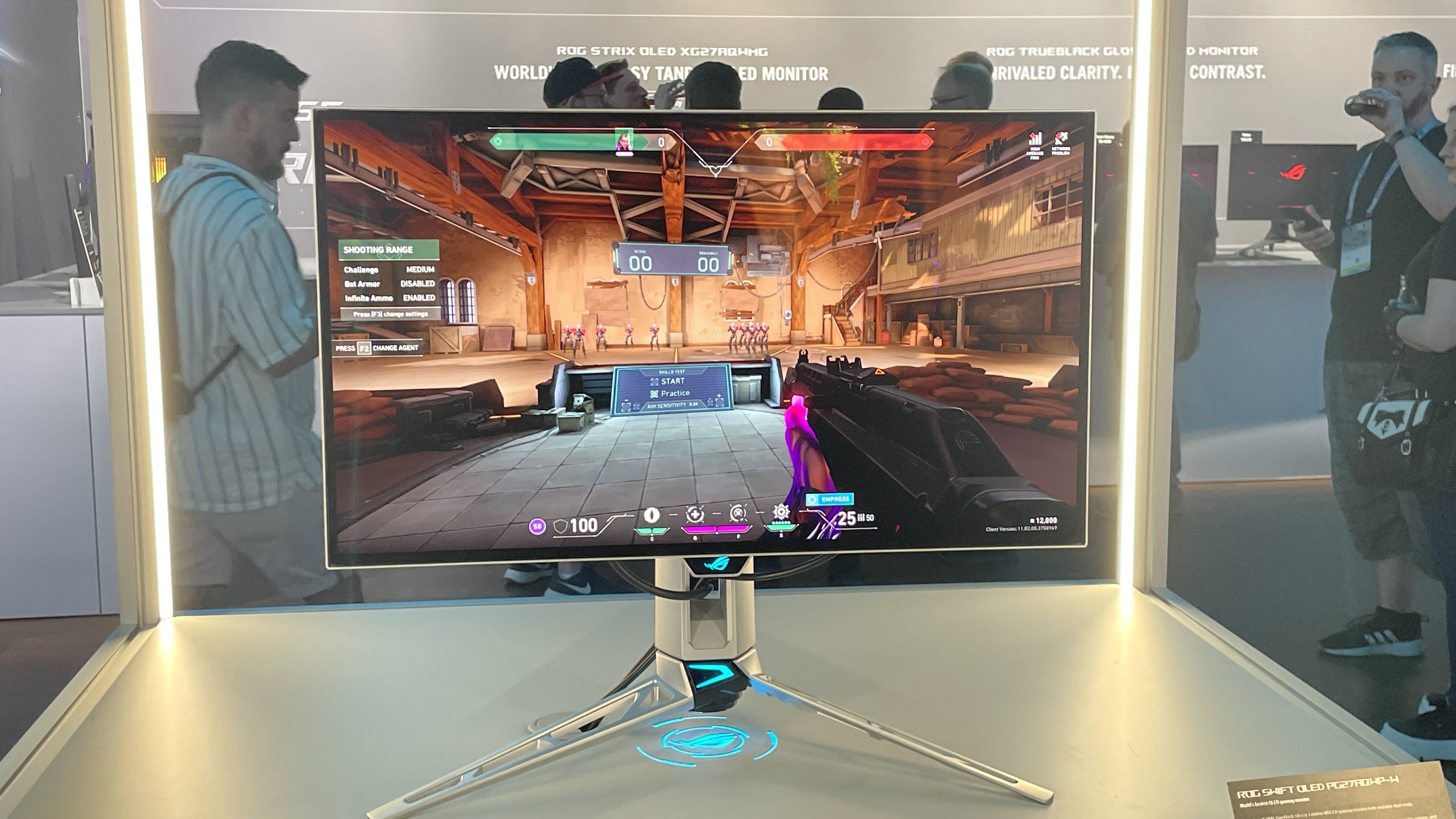 An ROG Swift OLED PG27AQWP-W gaming monitor