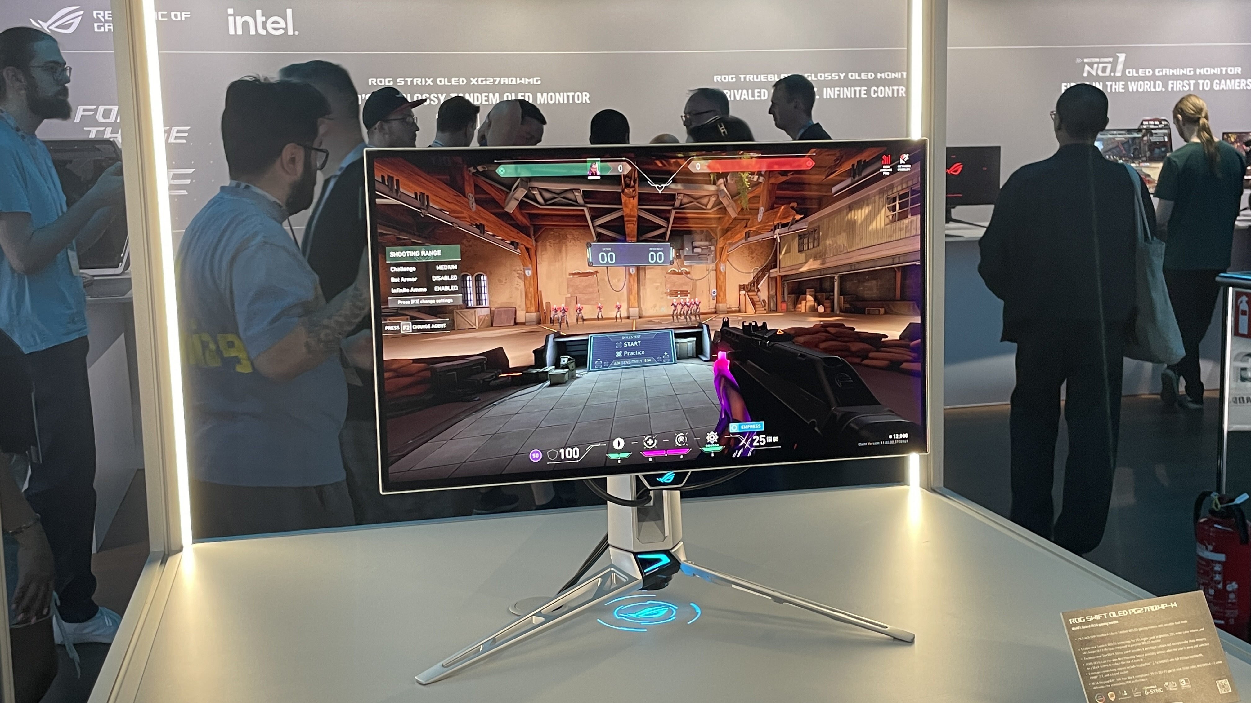 An ROG Swift OLED PG27AQWP-W gaming monitor