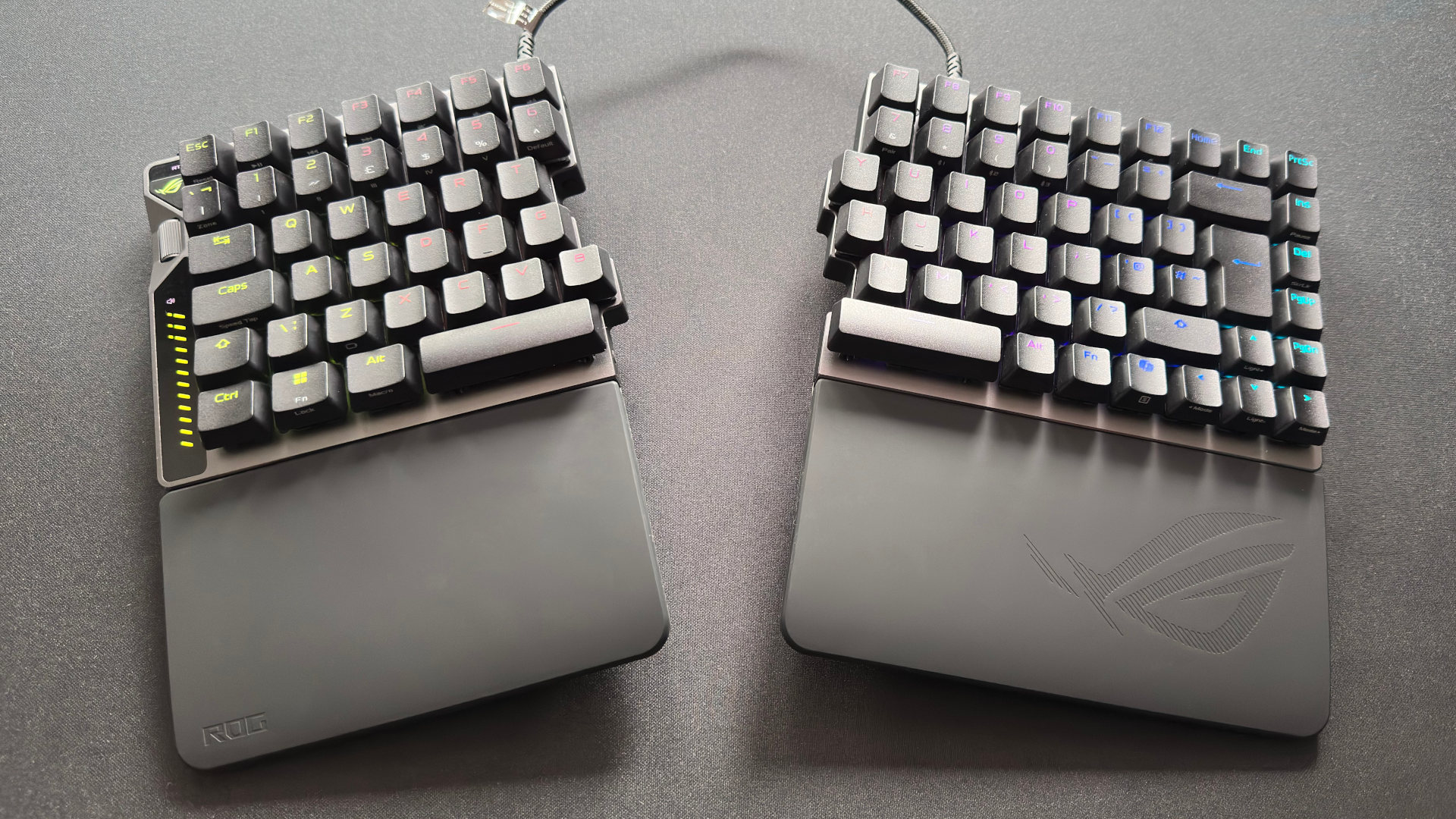 A photo of the Asus ROG Falcata gaming keyboard