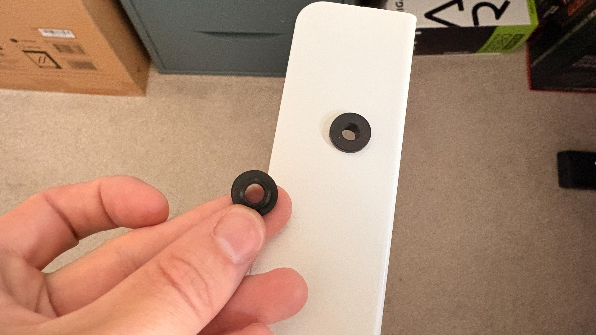 An Autonomous SmartDesk 5 being put together and installed in an office.