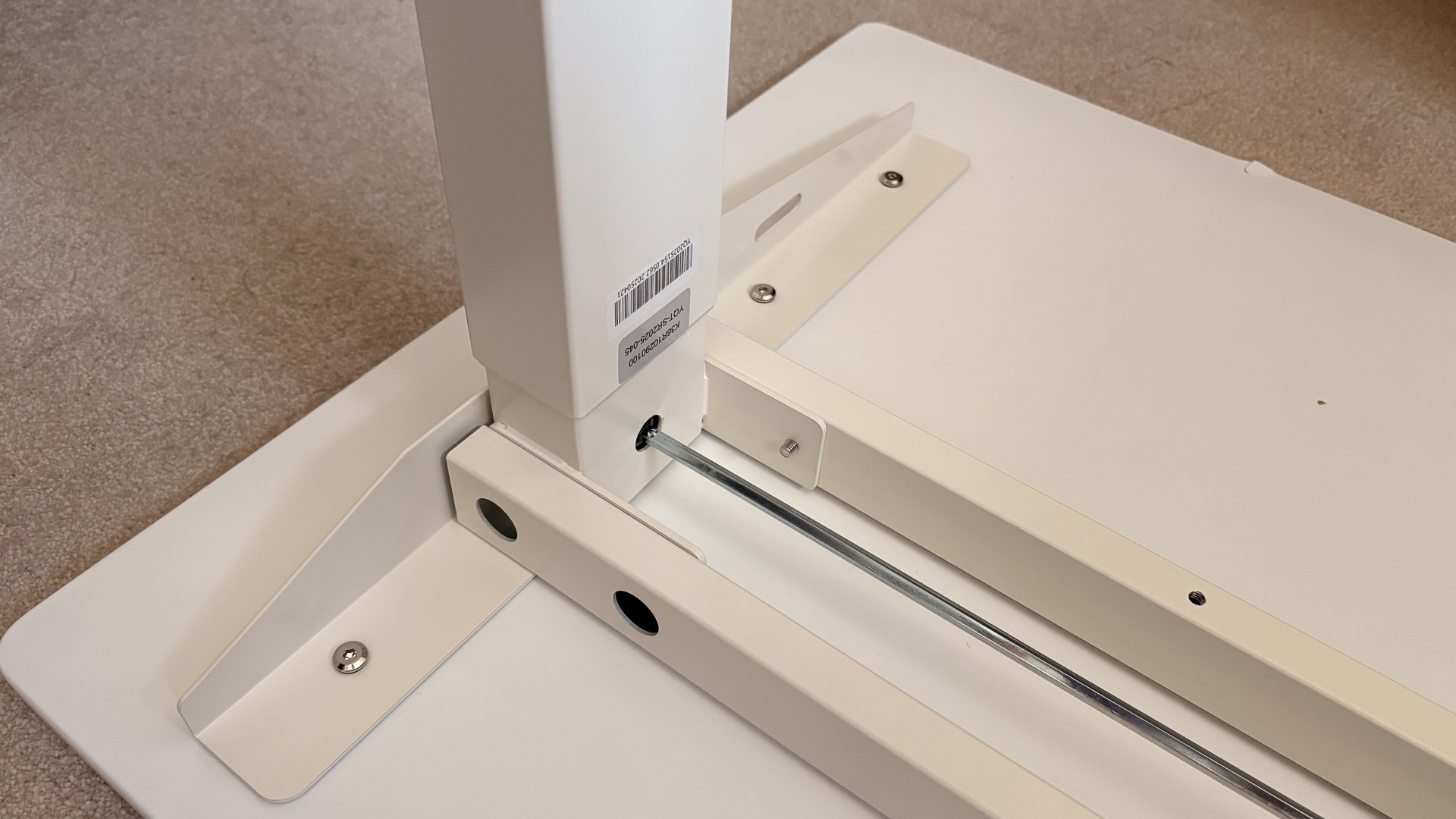 An Autonomous SmartDesk 5 being put together and installed in an office.