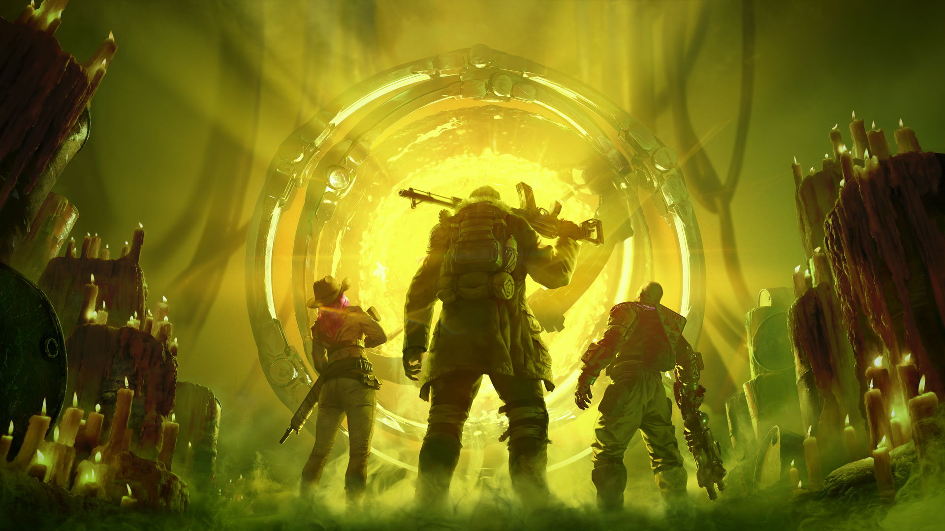 A glowing explosion held in stasis