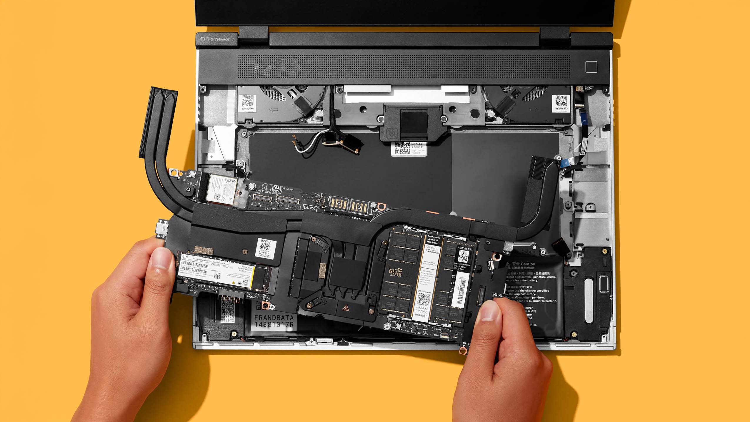 Framework 16 with new Nvidia graphics module and AMD mainboard