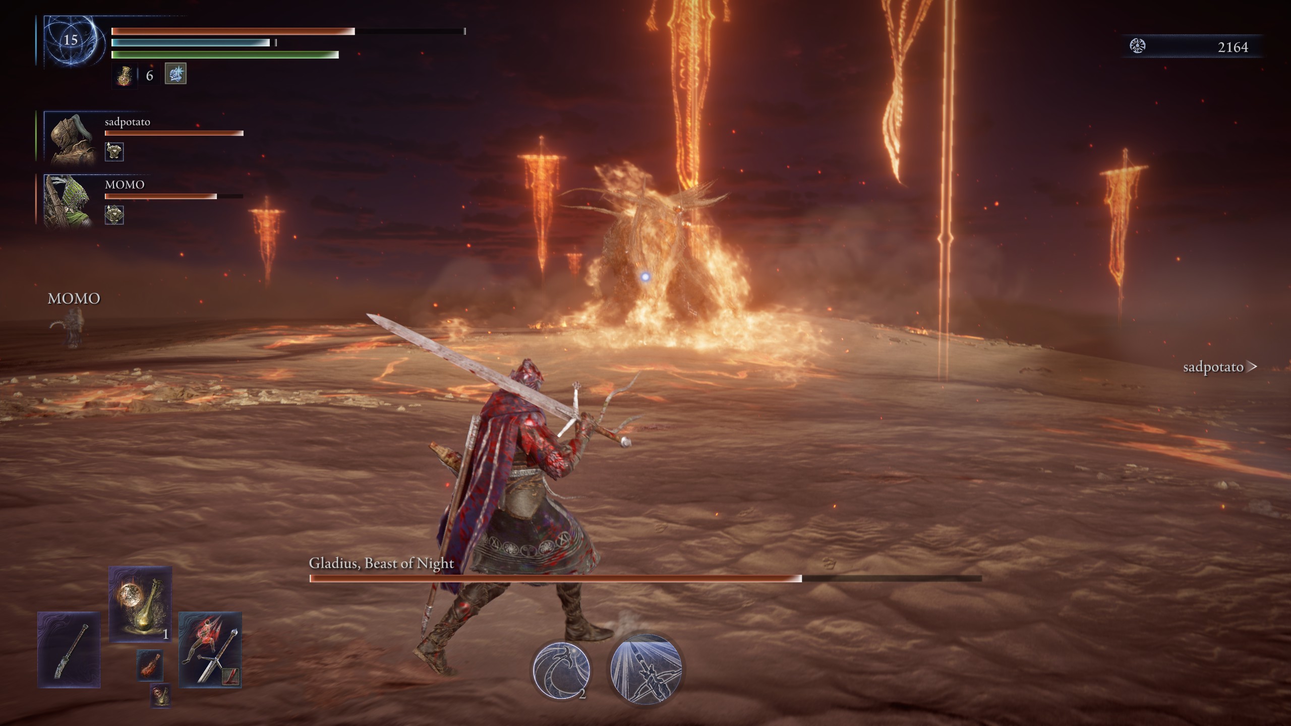 Elden Ring Nightreign Everdark Gladius - Charging up