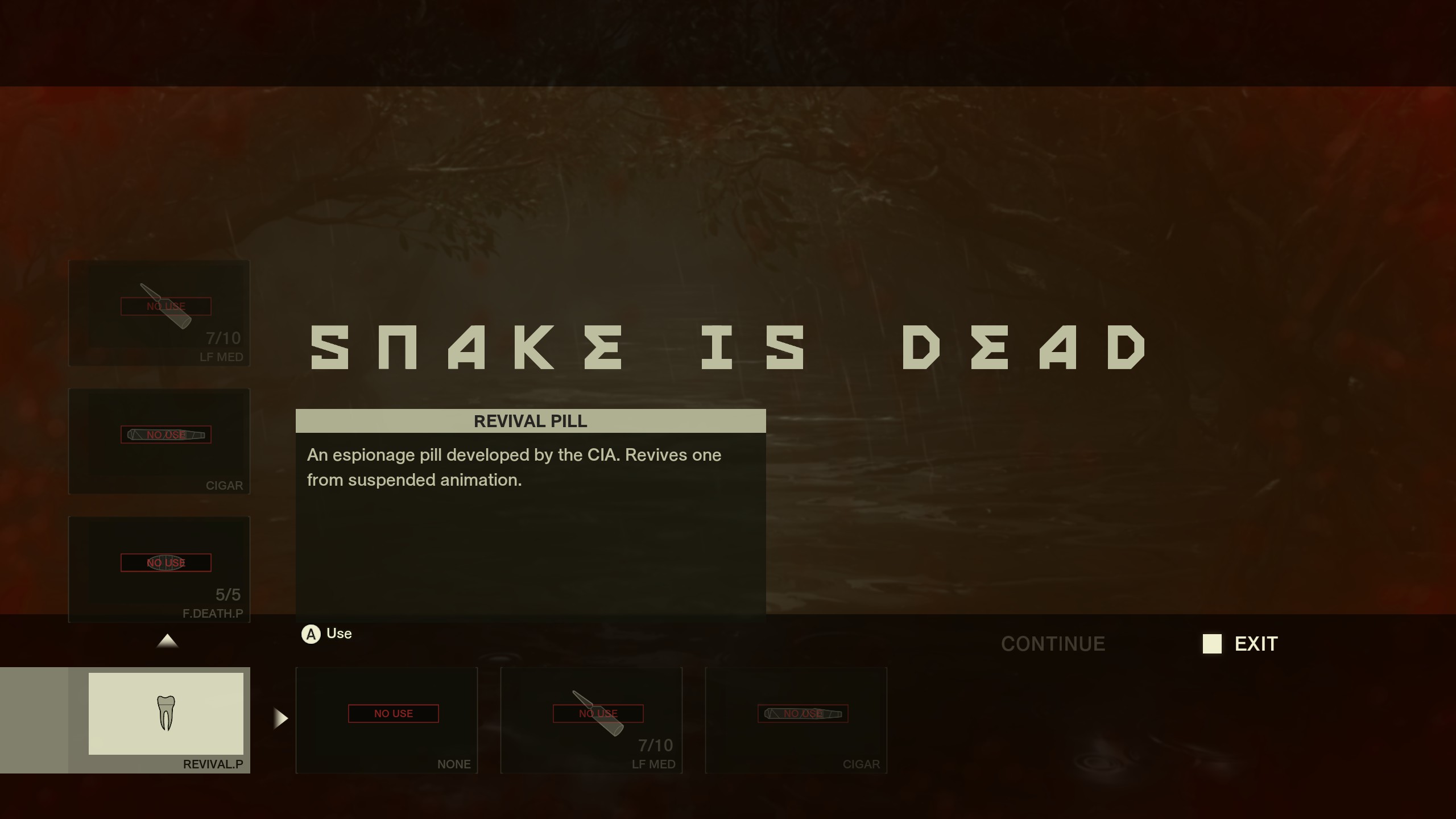 Metal Gear Solid Delta: Snake Eater The Sorrow - Revive pill