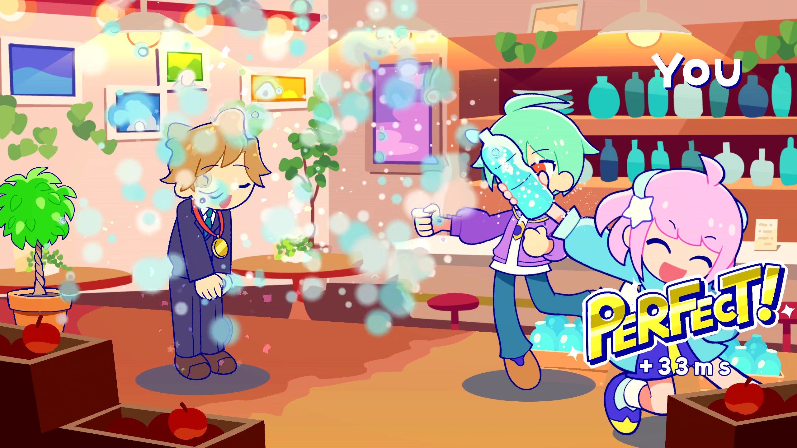 The café level in Pastel Parade.
