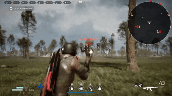 Huge dude in armor eating a faceful of automatic gunfire and coming back for more