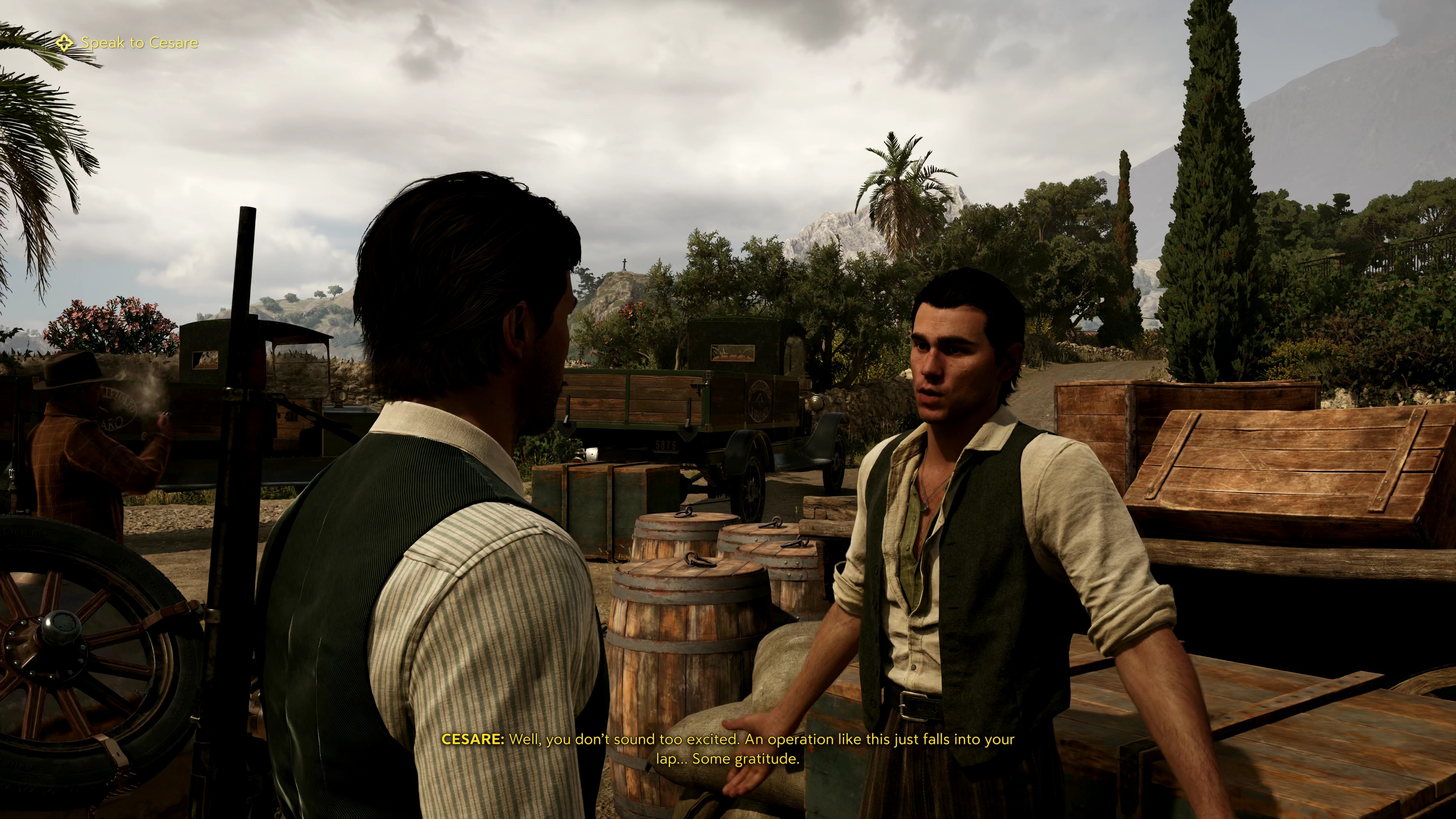 Cesare squares up to Enzo.