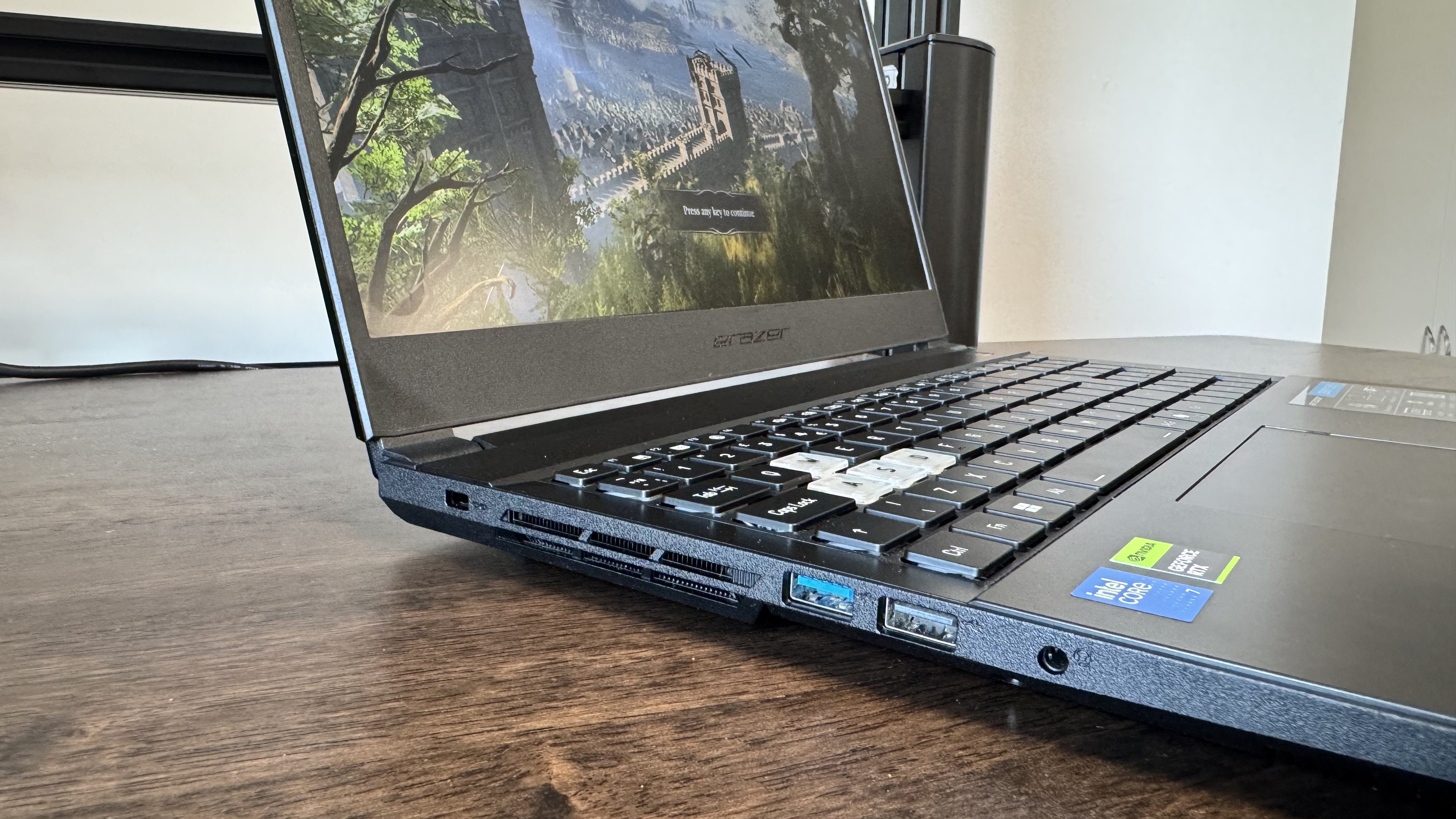 The Medion Deputy Erazer 15 P1 gaming laptop