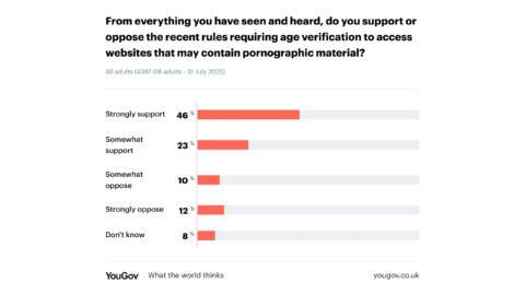 Nearly two-thirds of Brits surveyed about the UK’s new age verification laws think the changes aren’t effective, but even more support them being made in the first place
